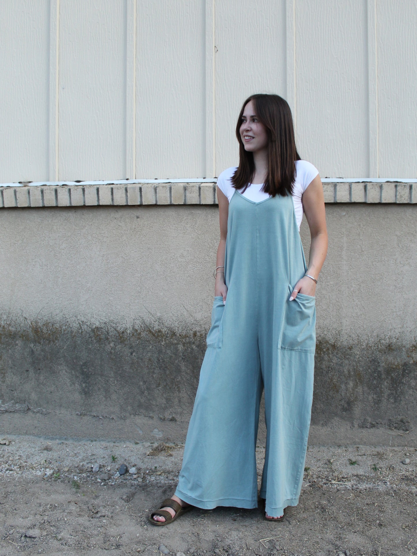 Across the Sea Wide Leg Jumpsuit