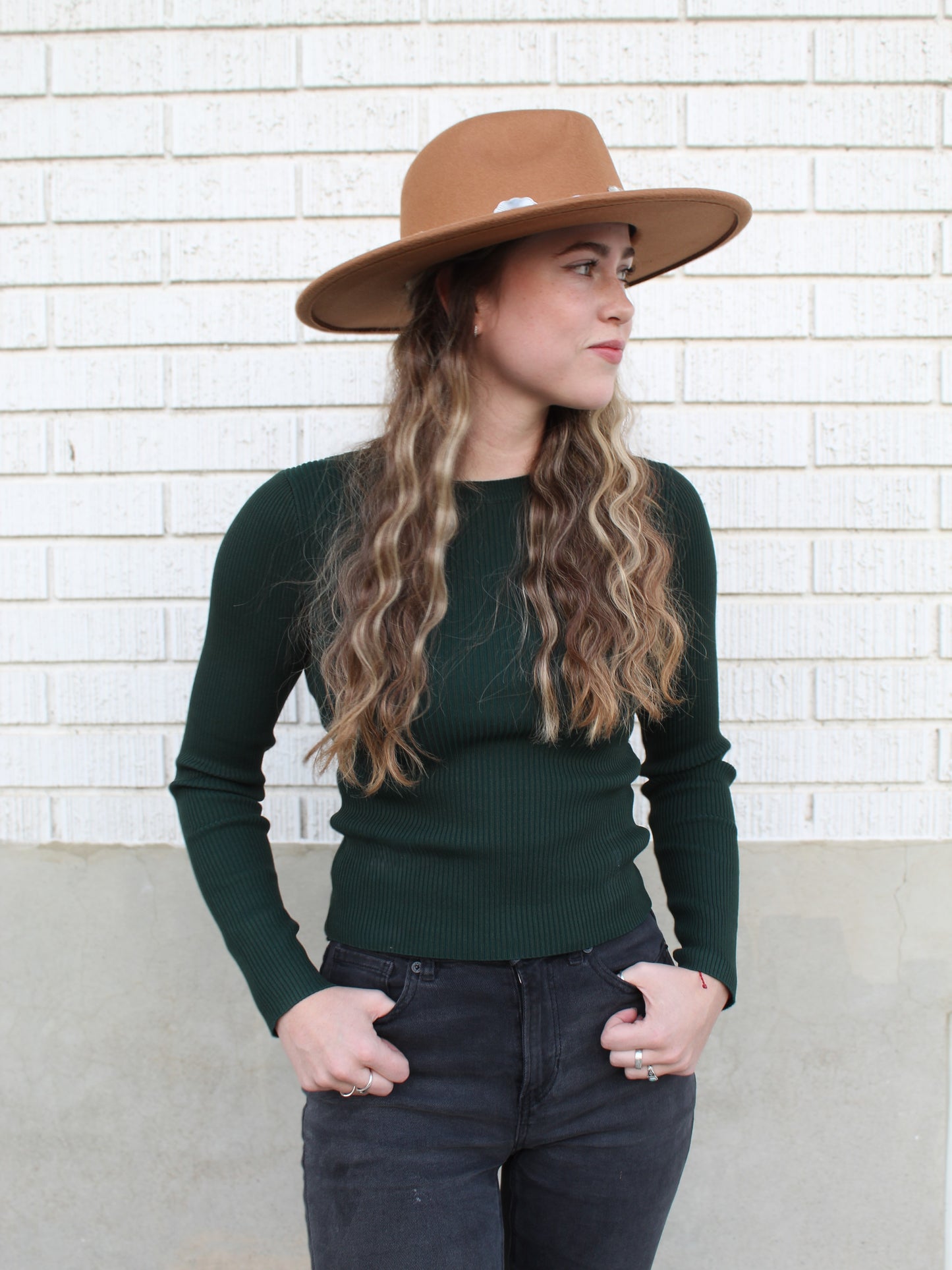 The Austin Sweater in Hunter Green