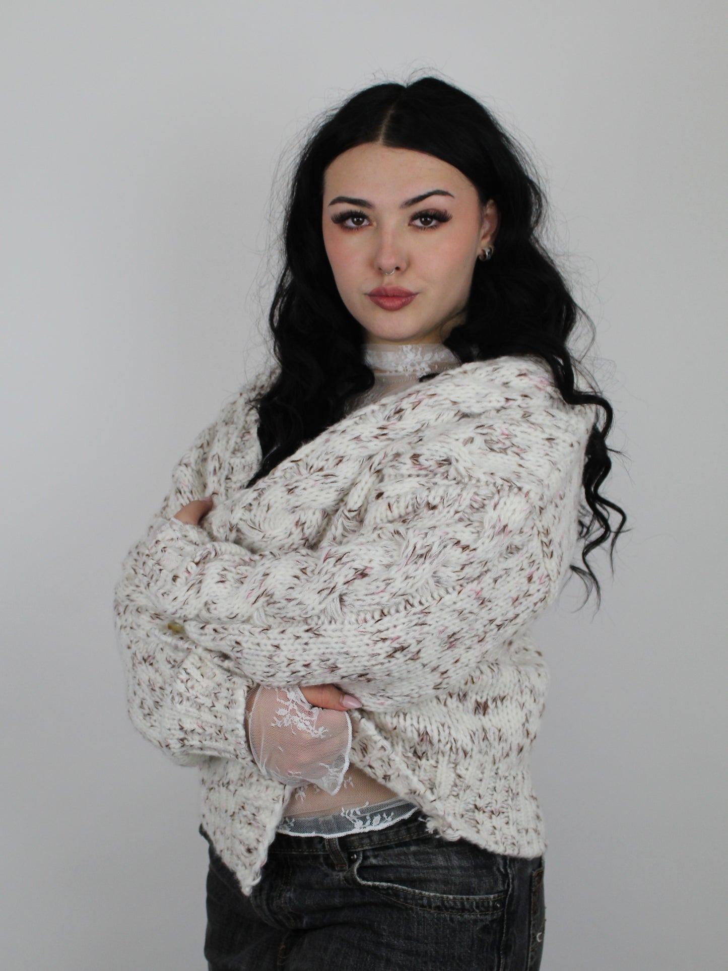 The Cozy Knit Cardi in Beige