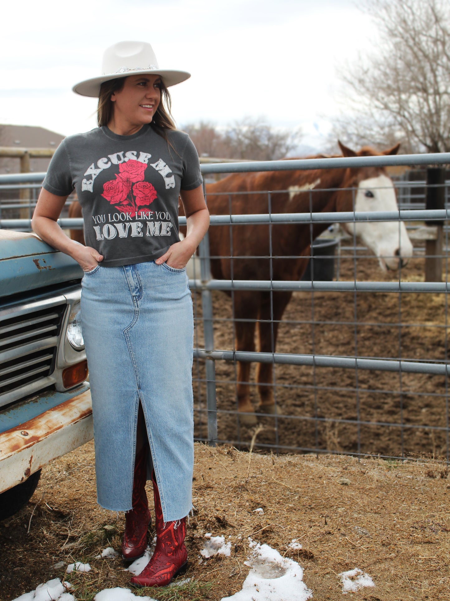 ‘You Look Like You Love Me’ Floral Graphic Tee
