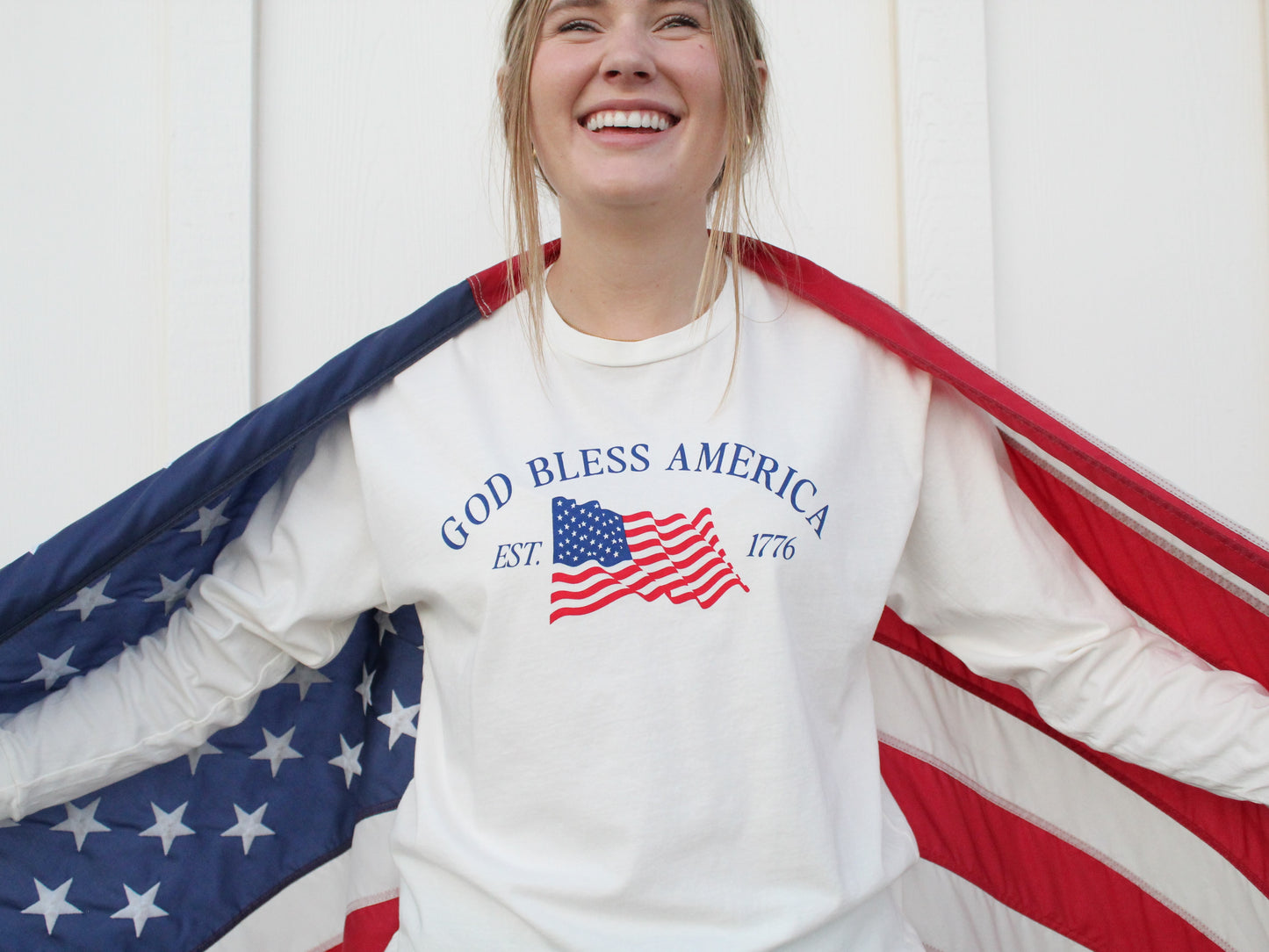 'GOD BLESS AMERICA' Long Sleeve Top