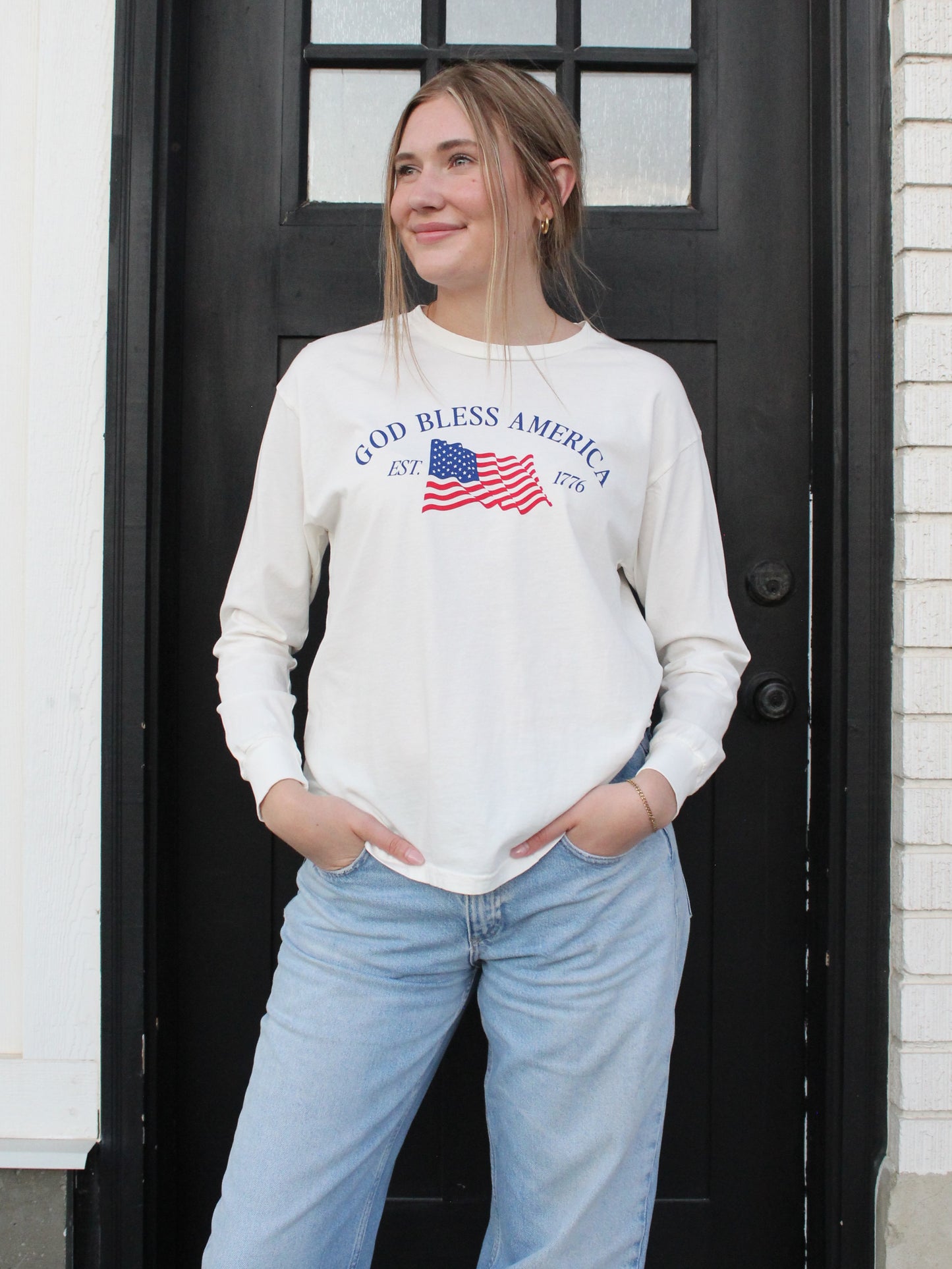 'GOD BLESS AMERICA' Long Sleeve Top