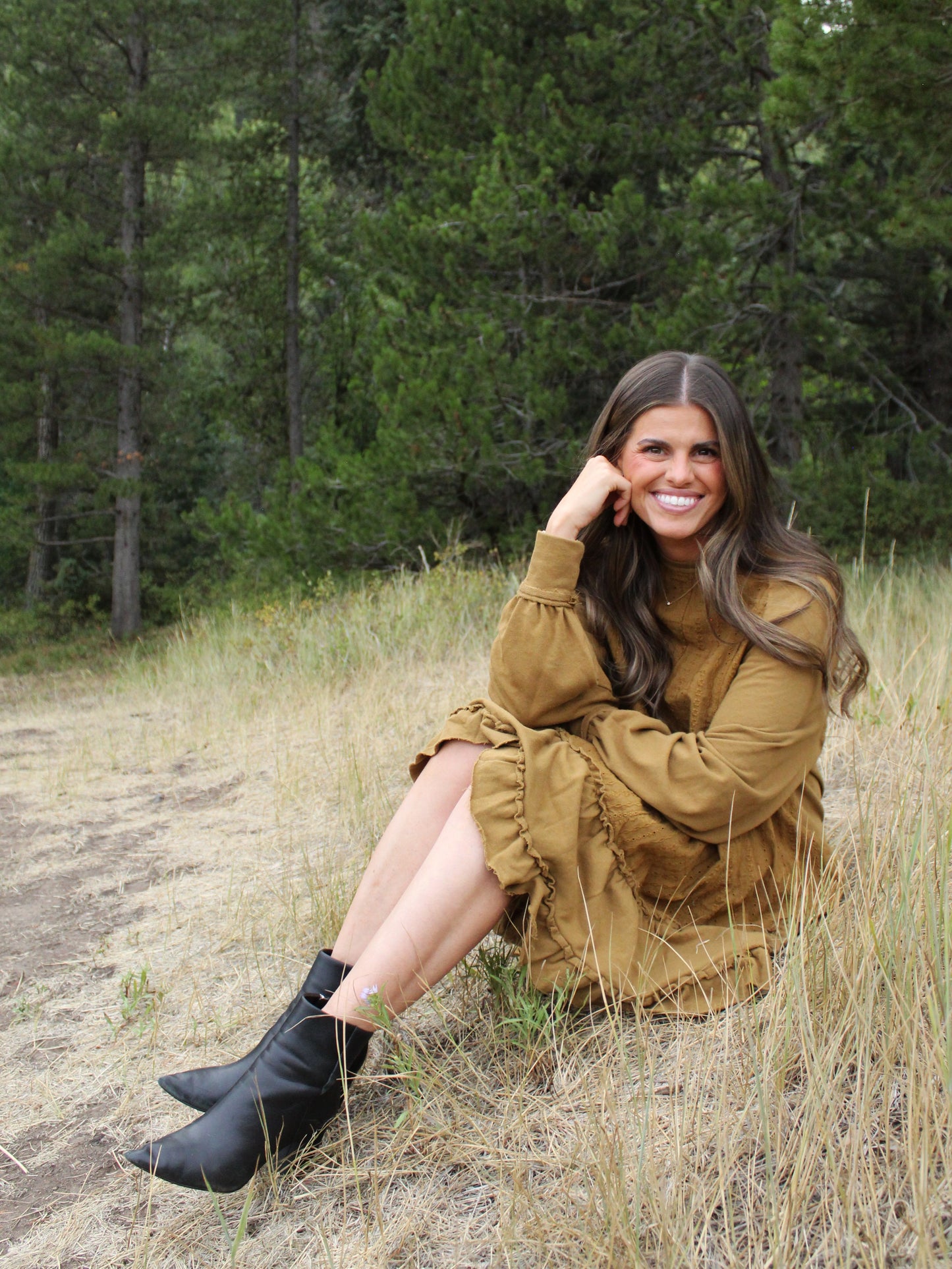 Best Intentions Raglan Dress in Buckthorn Brown