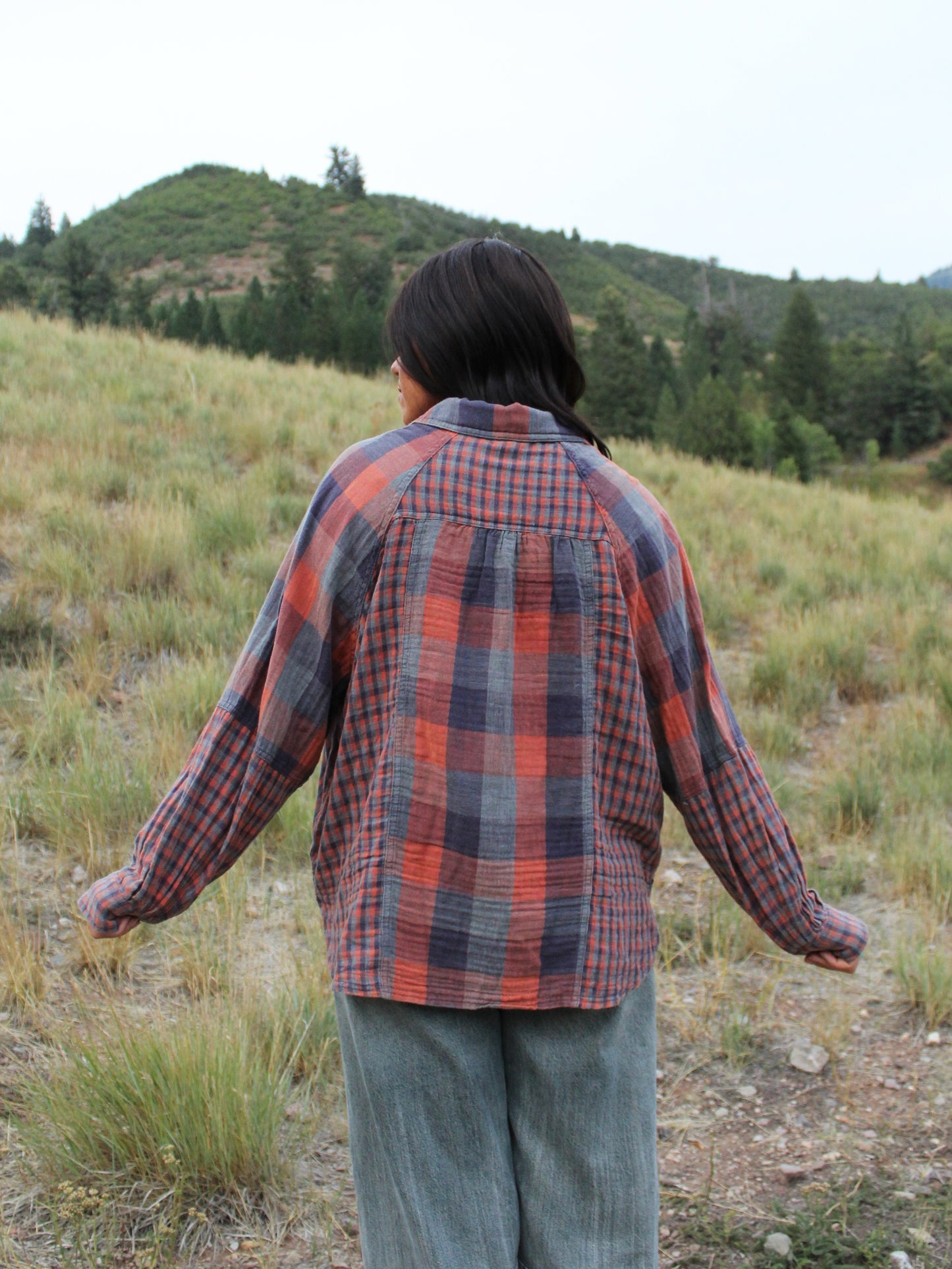 Pretty in Plaid Button Up Top