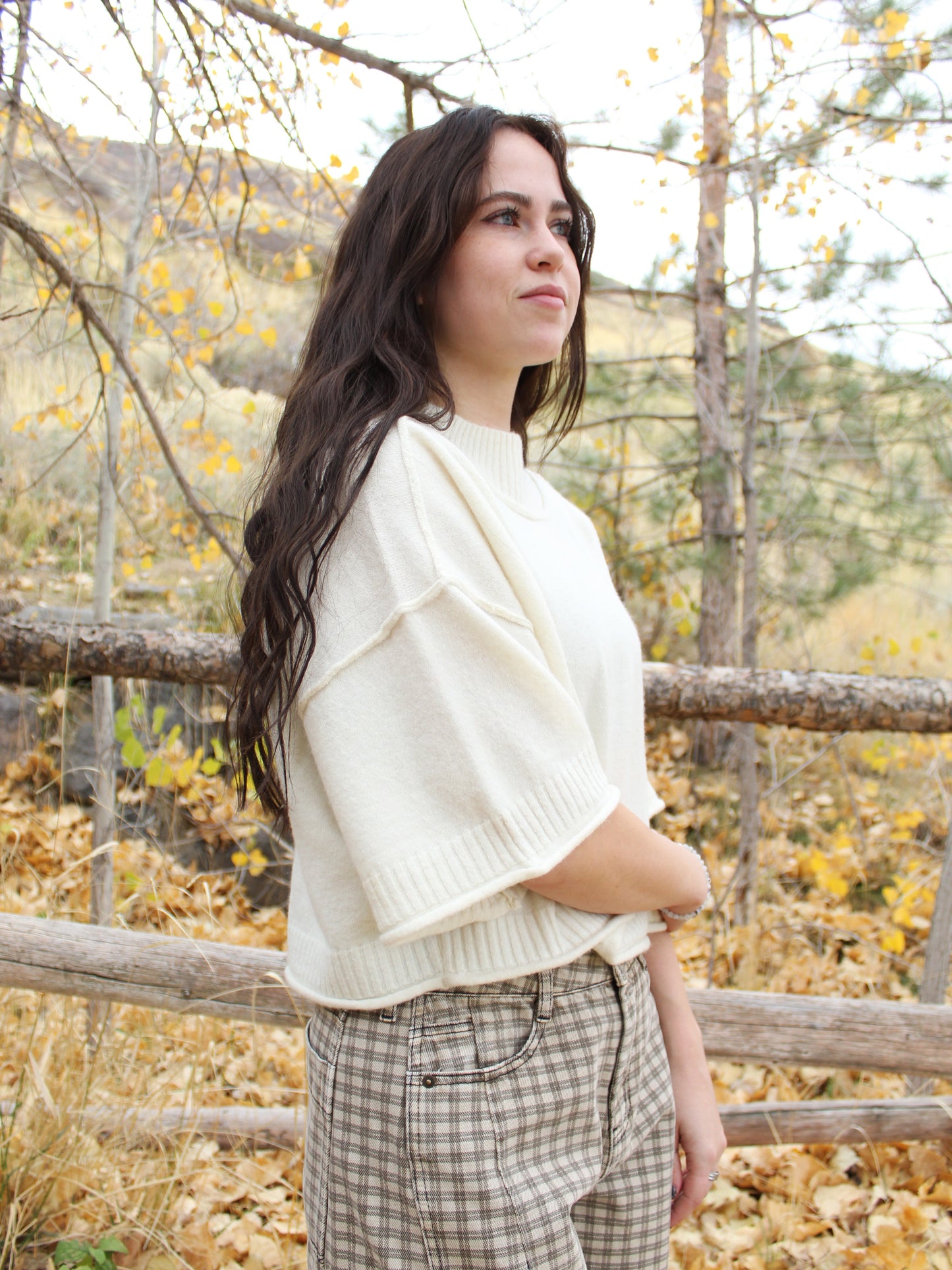My Favorite Brushed Knit Sweater Top in French Vanilla
