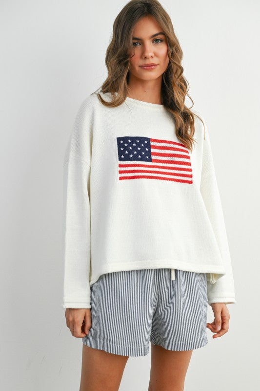 America the Beautiful Knit Top