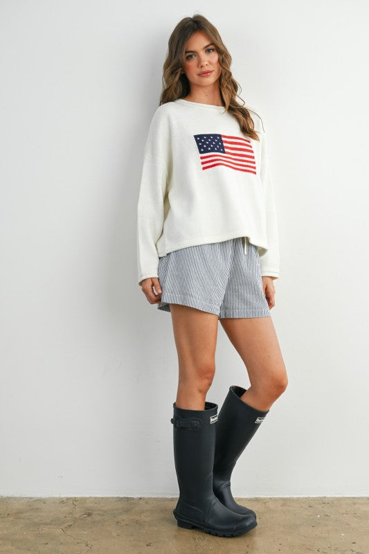 America the Beautiful Knit Top