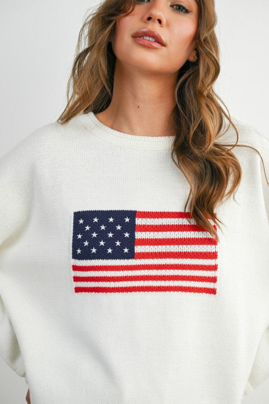 America the Beautiful Knit Top