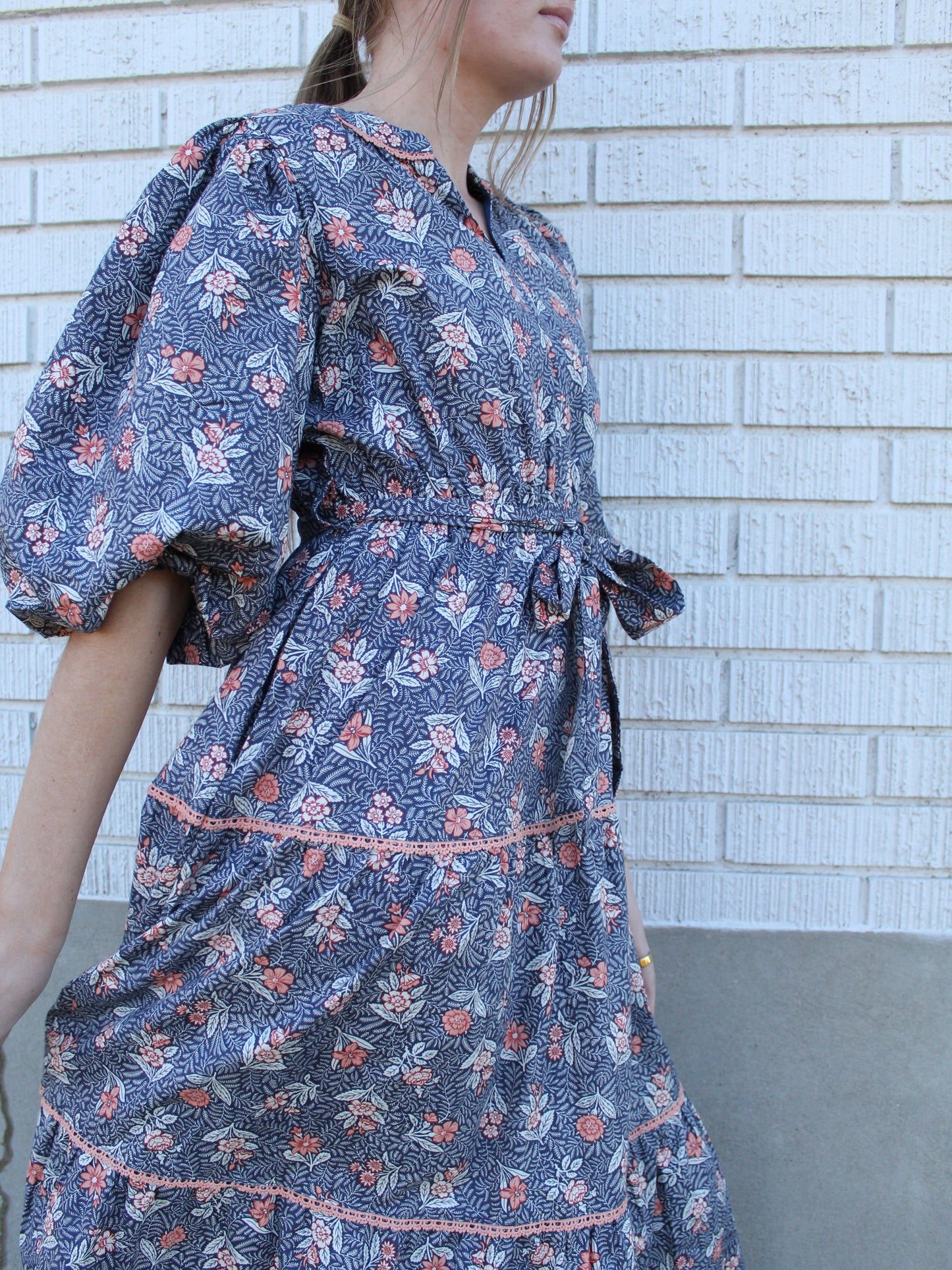 Dear Jane Dress in Steel Blue