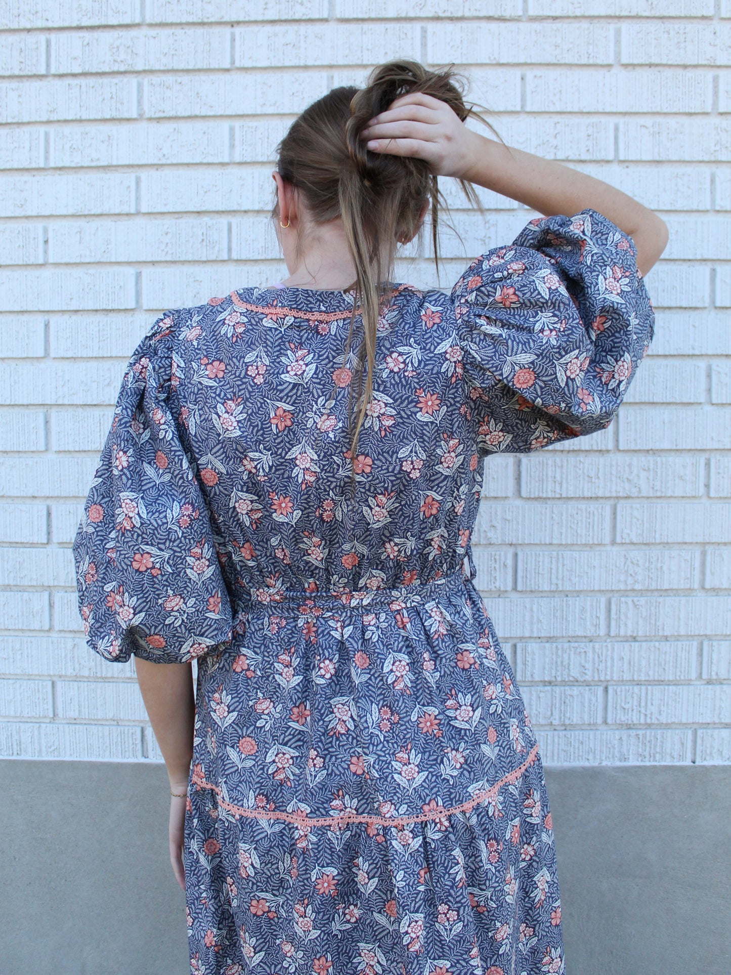 Dear Jane Dress in Steel Blue