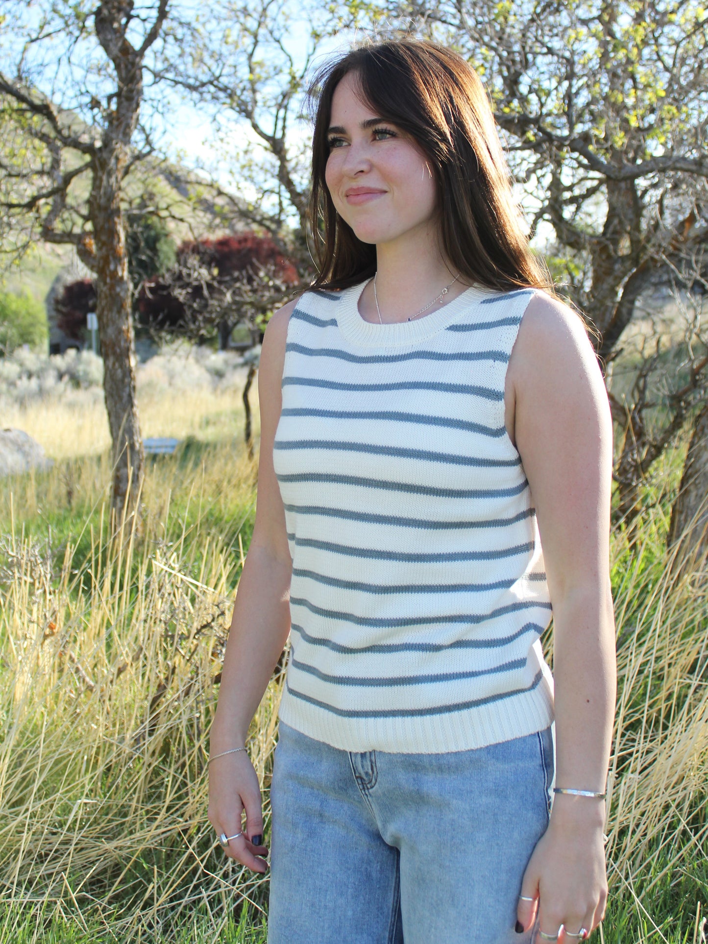 The Aspen Striped Knit Tank
