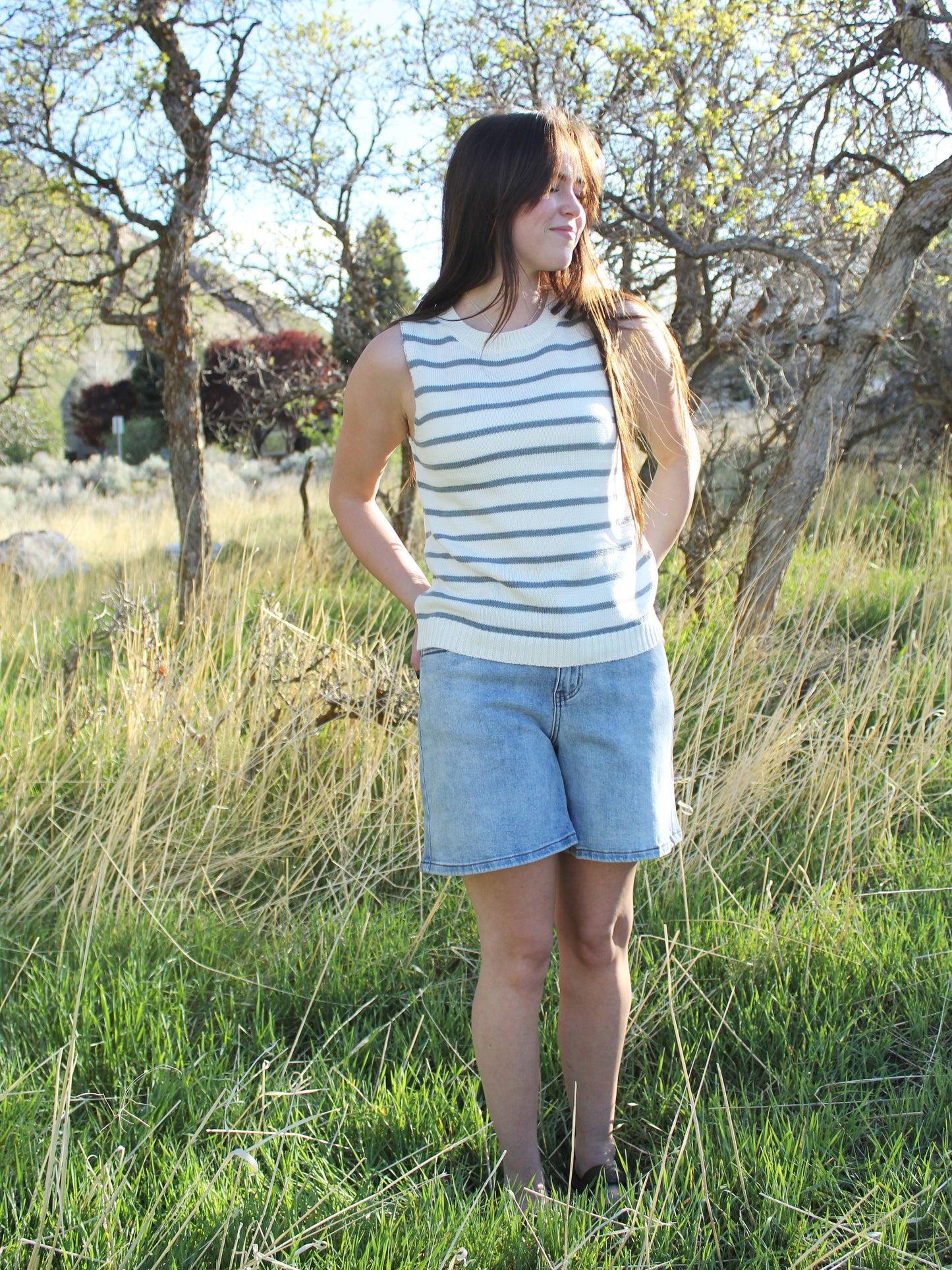 The Aspen Striped Knit Tank