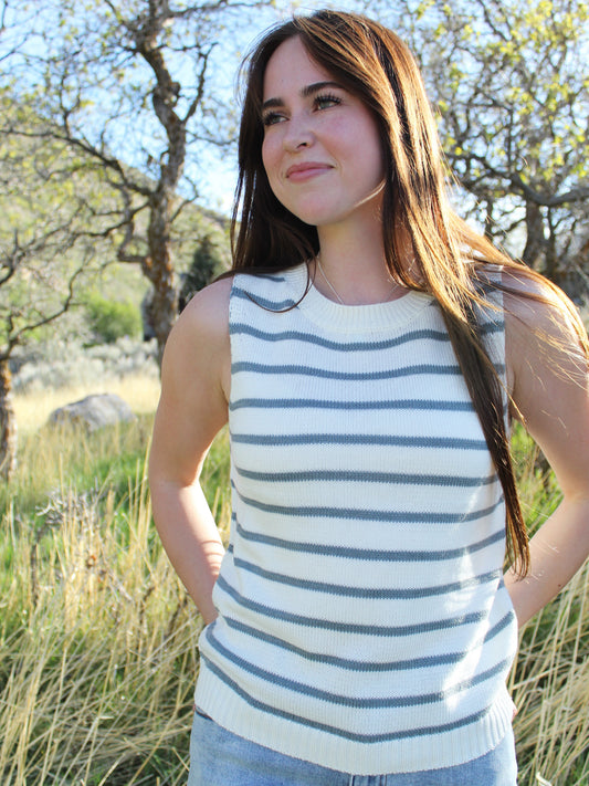 The Aspen Striped Knit Tank
