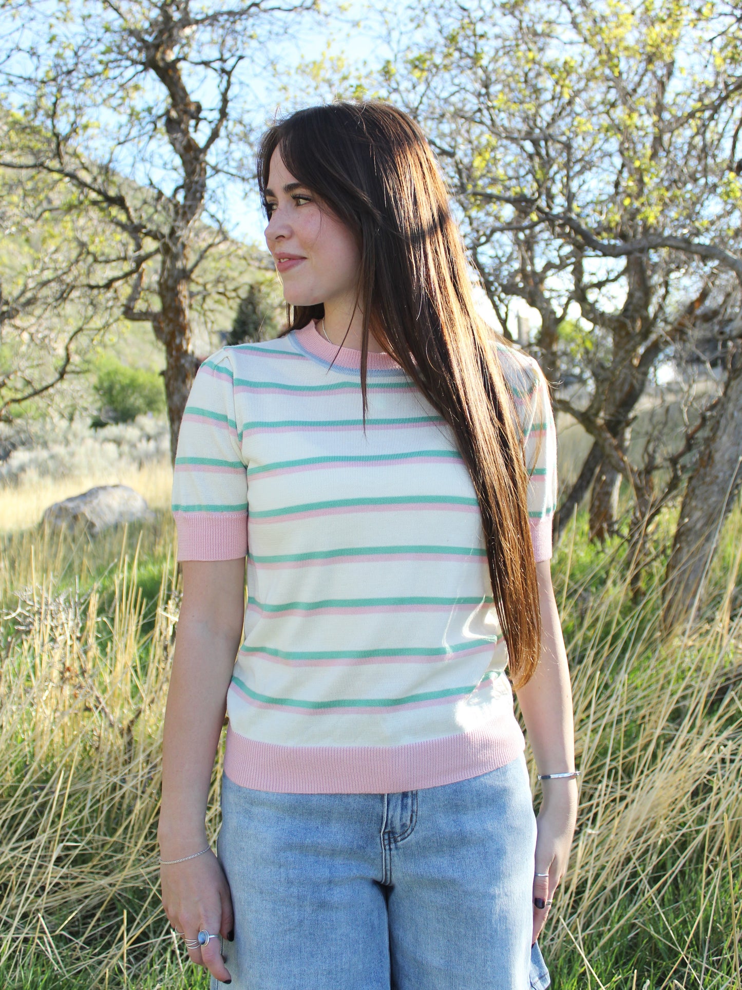 Watermelon Stripes Knit Top