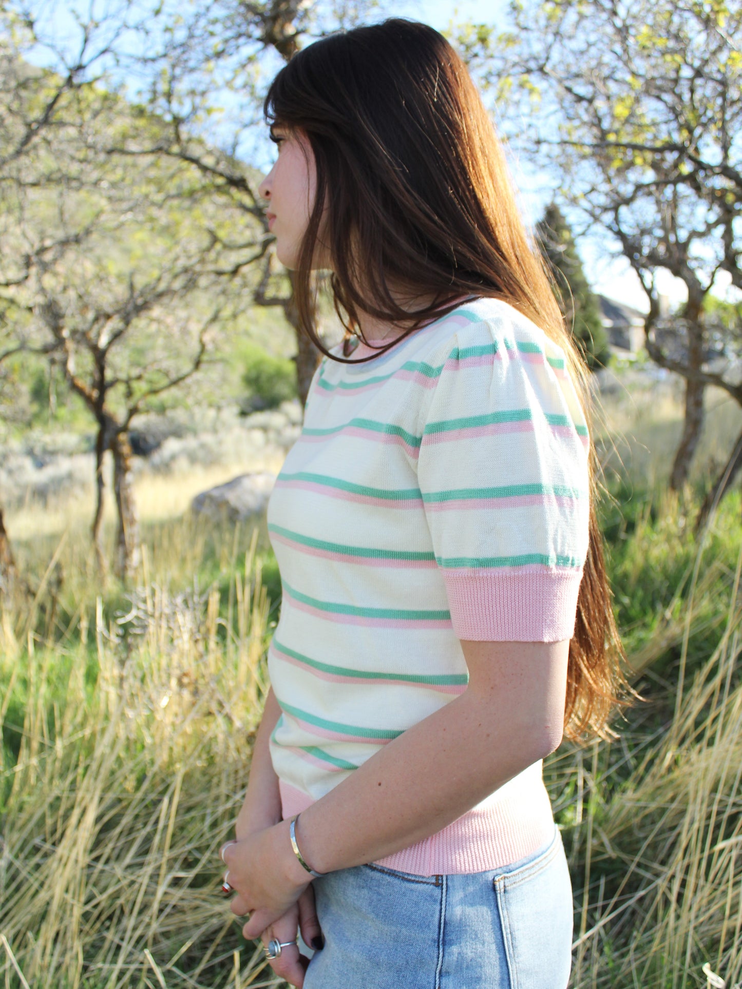 Watermelon Stripes Knit Top