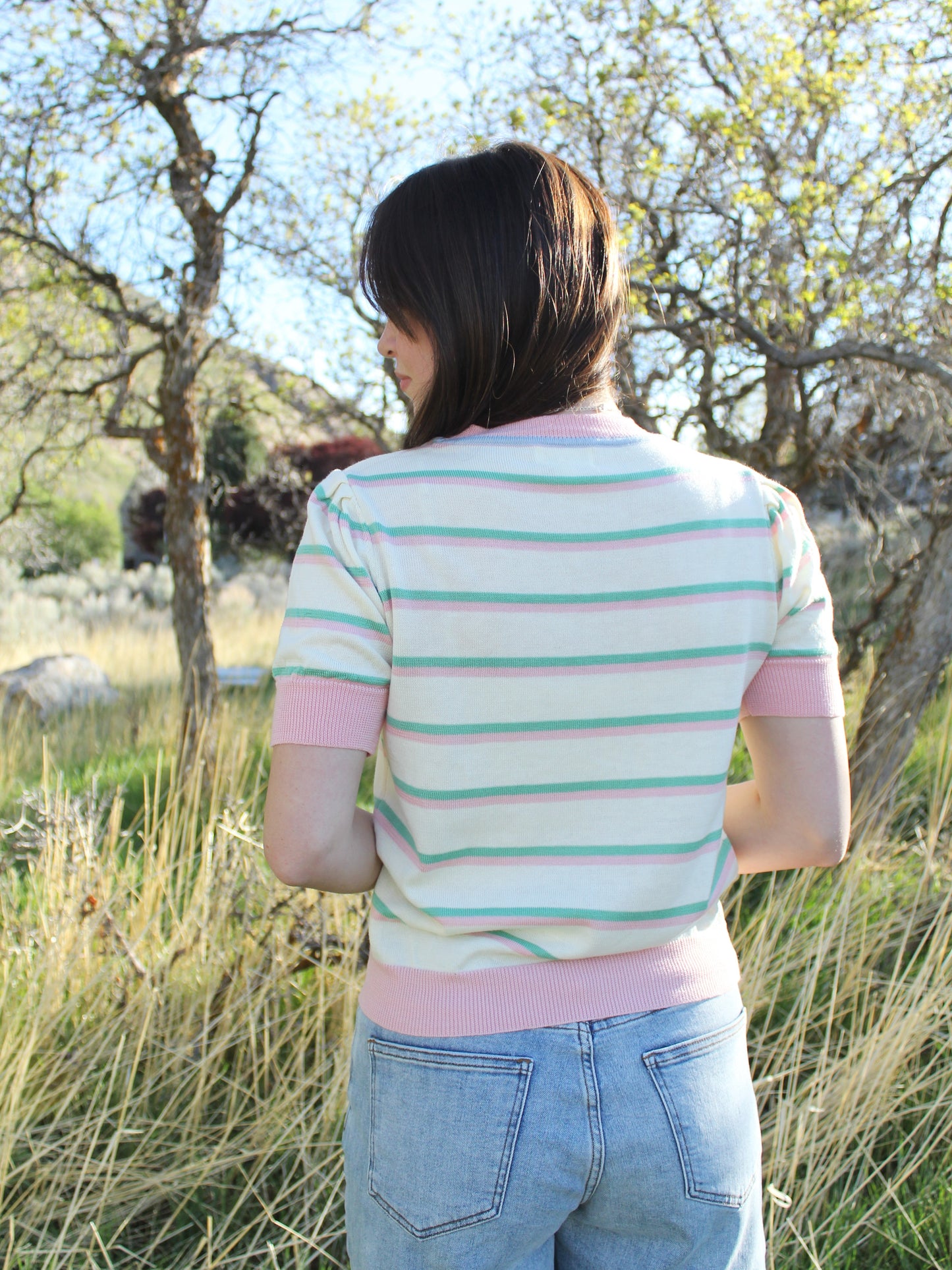 Watermelon Stripes Knit Top