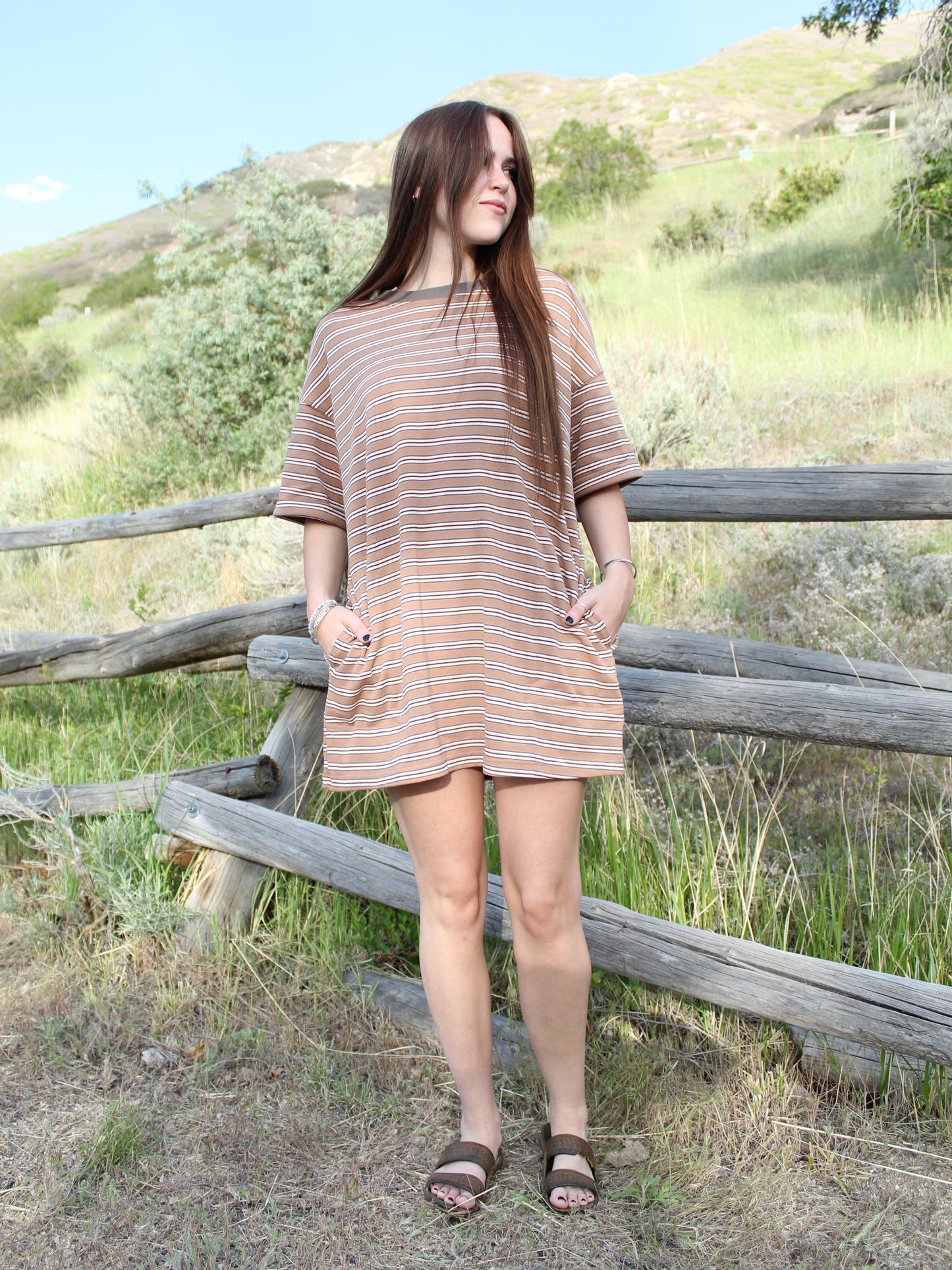 My Favorite Tee Shirt Dress in Brown