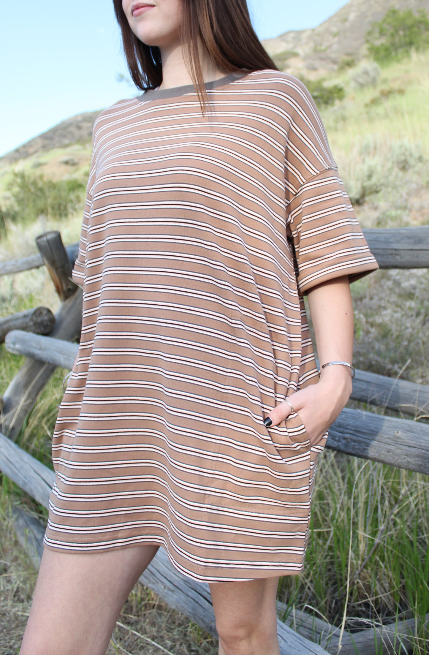 My Favorite Tee Shirt Dress in Brown