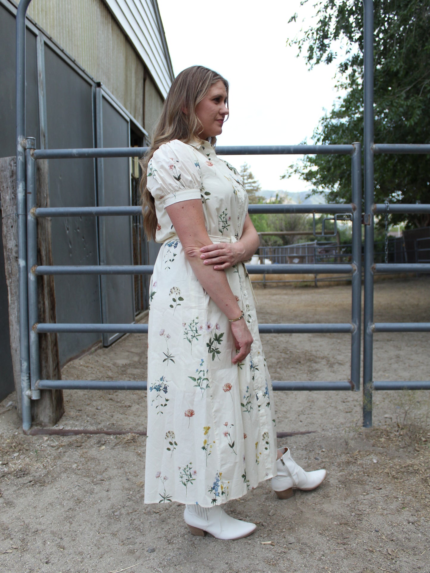 Wild Flower Dress in Vanilla