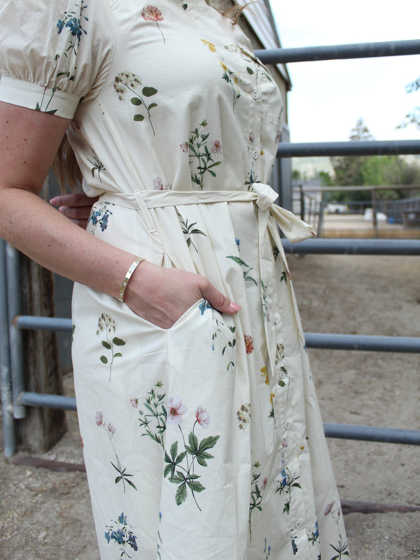 Wild Flower Dress in Vanilla