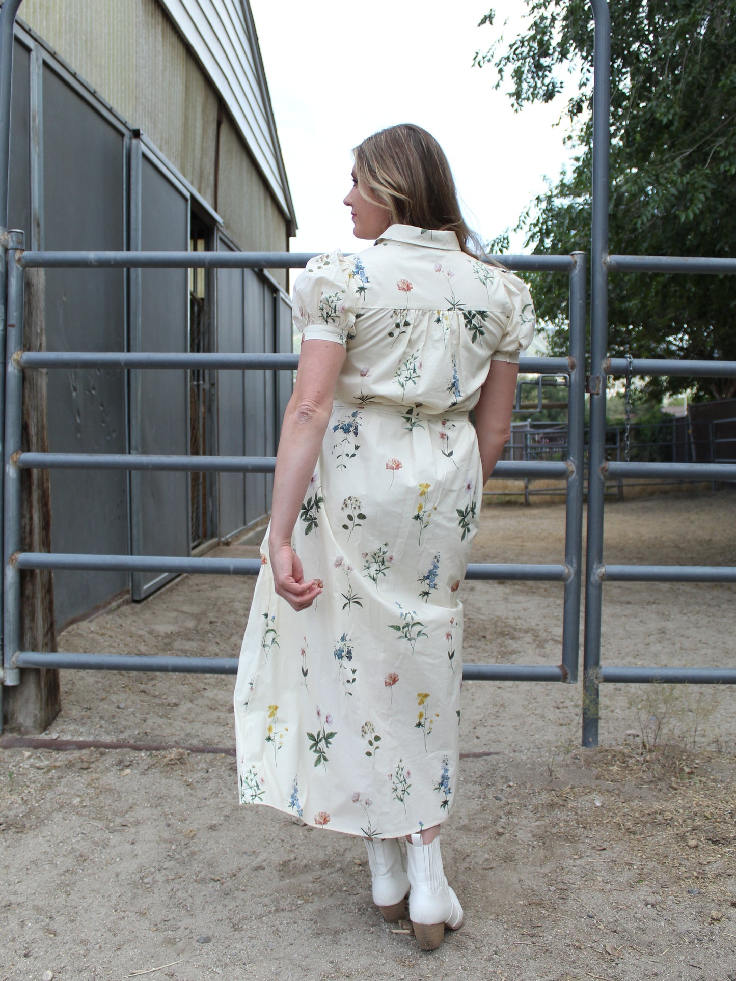 Wild Flower Dress in Vanilla