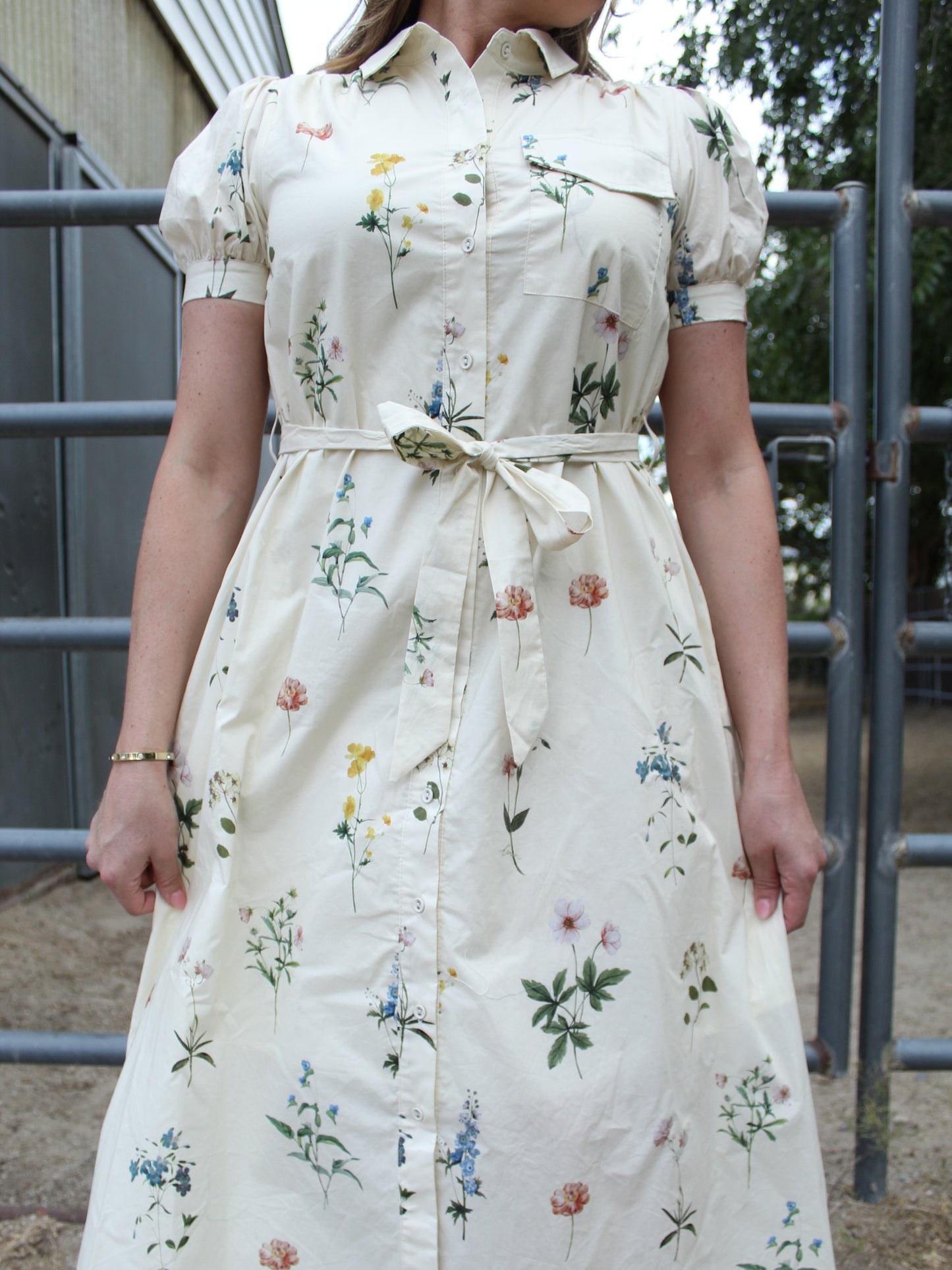Wild Flower Dress in Vanilla