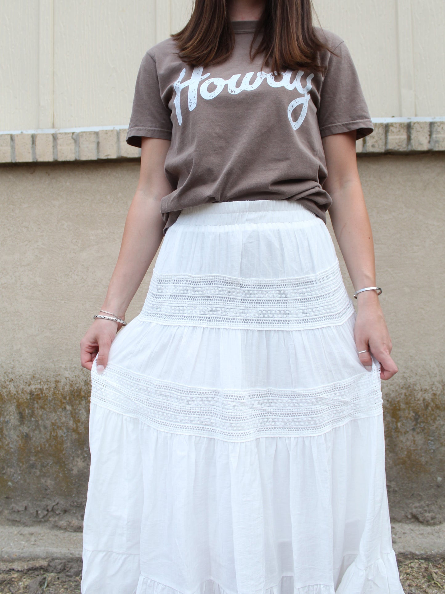 Pure & True Ruffle Skirt in White