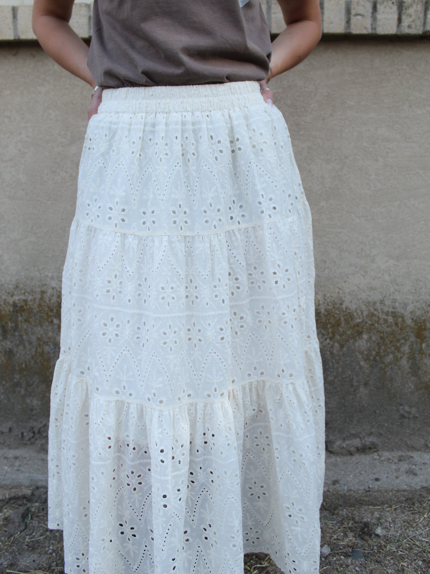 The Path Less Traveled Skirt in Beige