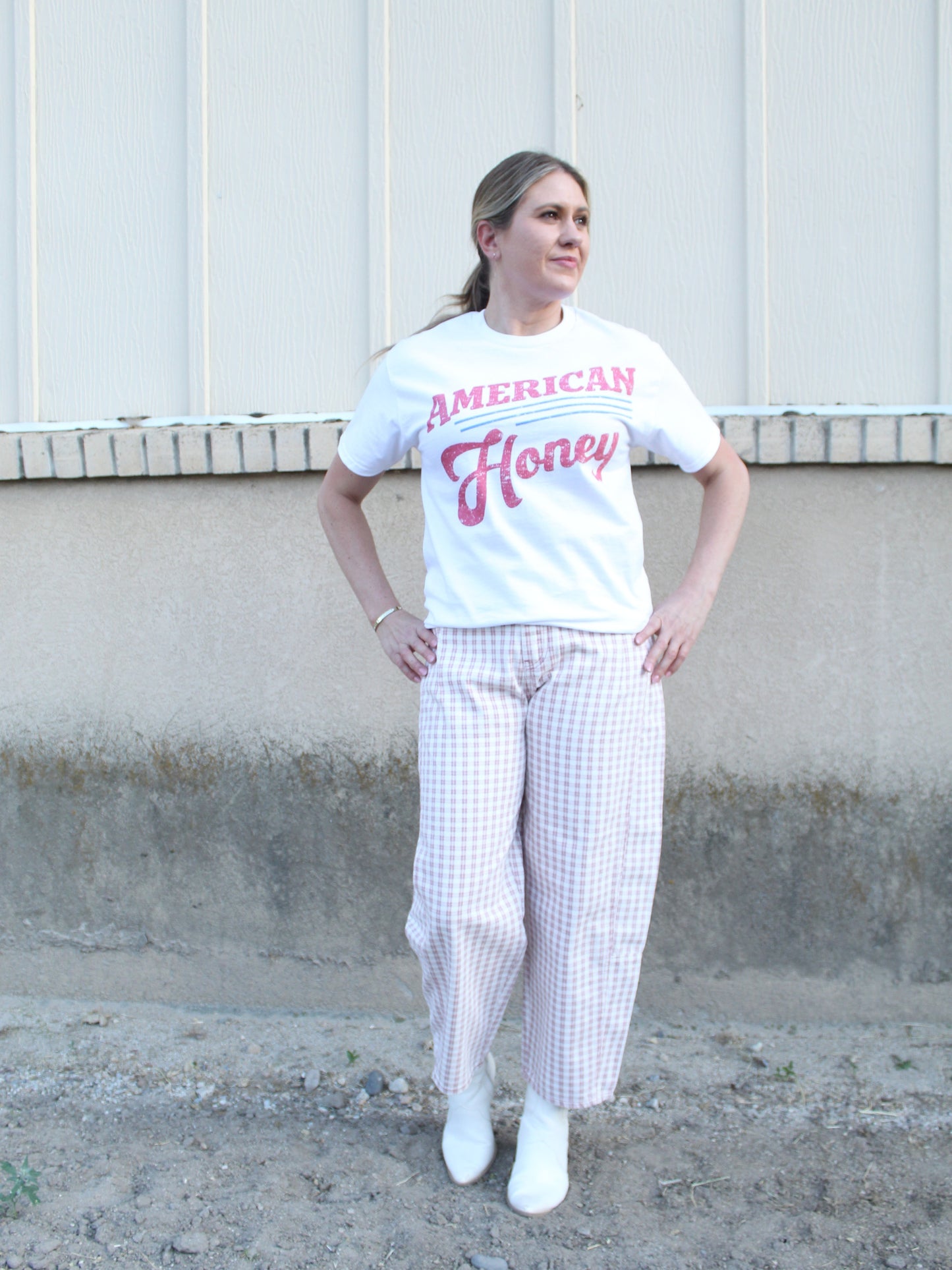 Plaid Perfection Barrel Fit Pant