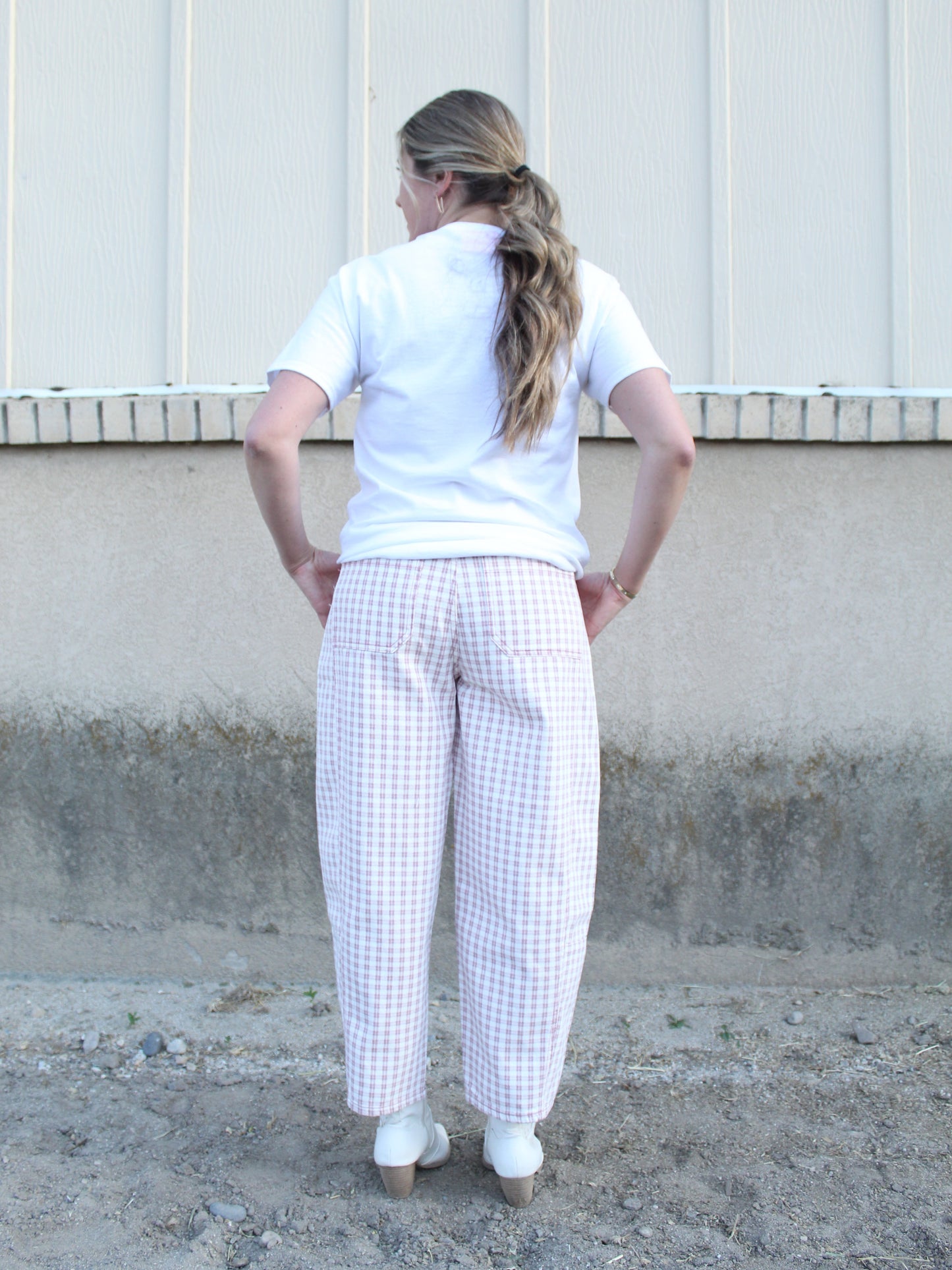 Plaid Perfection Barrel Fit Pant