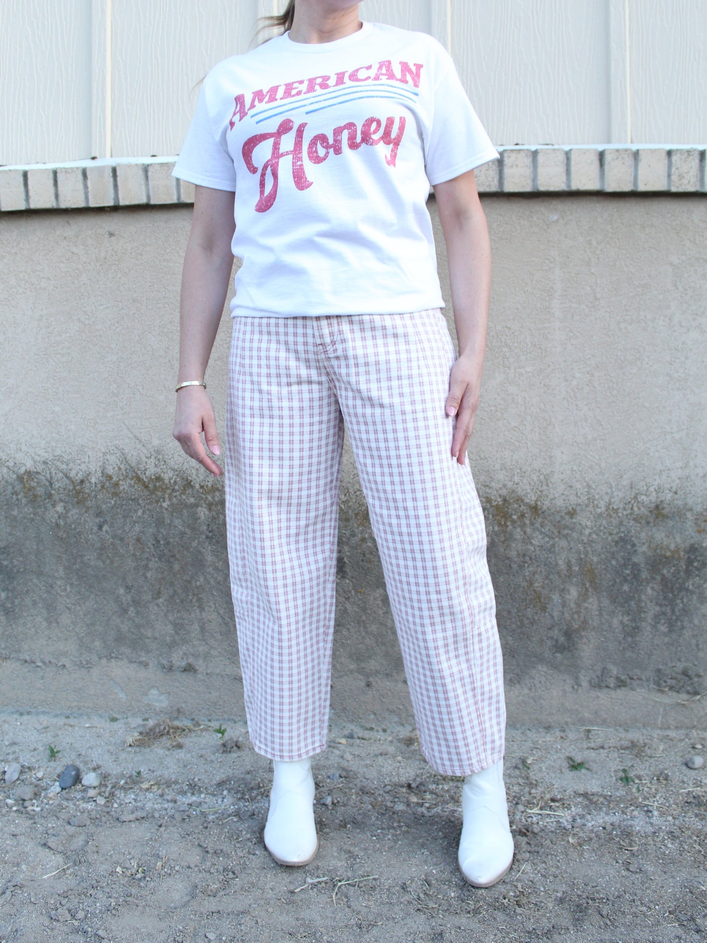 Plaid Perfection Barrel Fit Pant