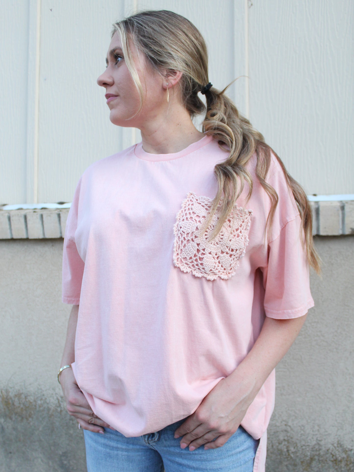 Way Out West Top in Coral