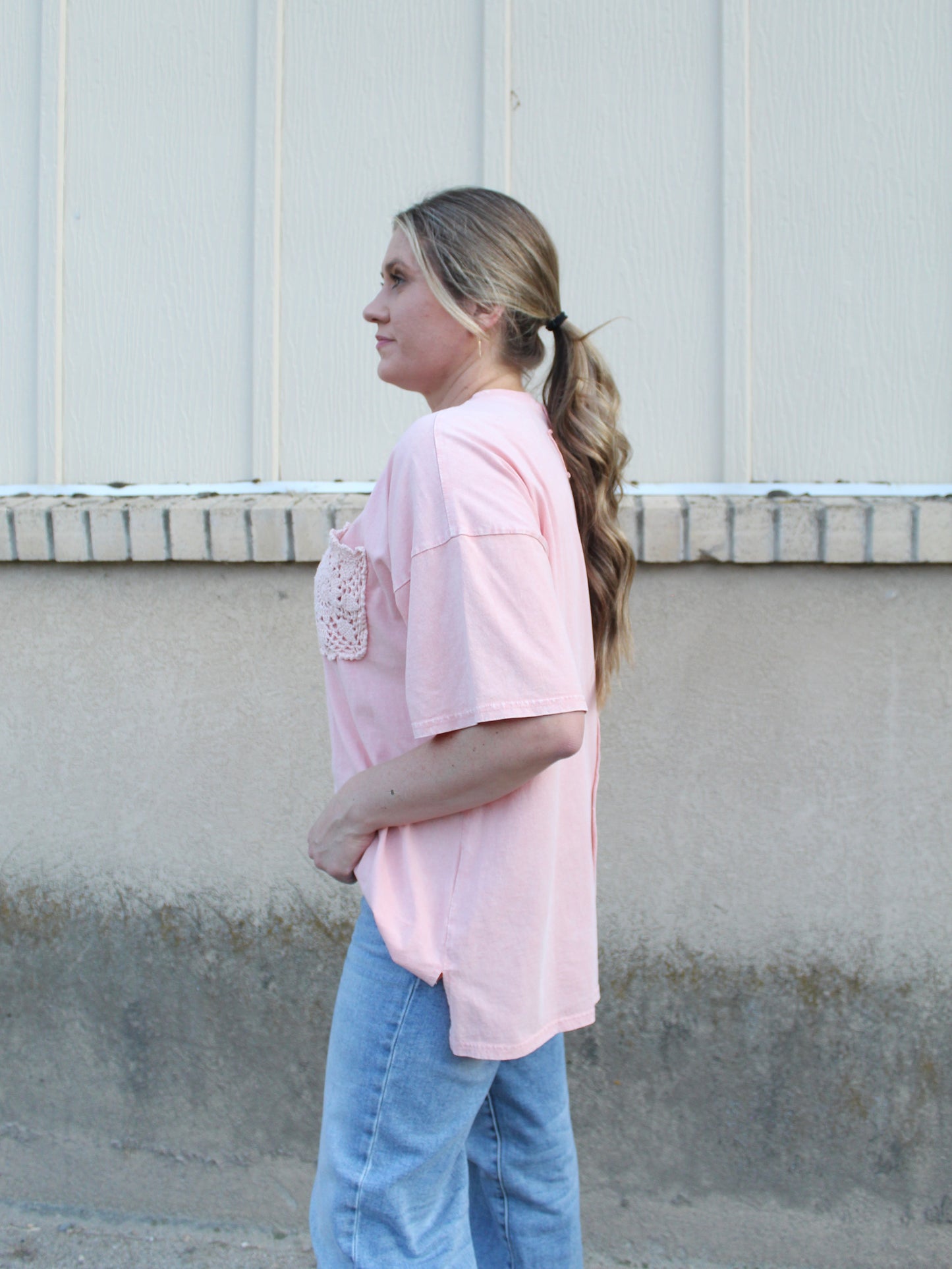Way Out West Top in Coral
