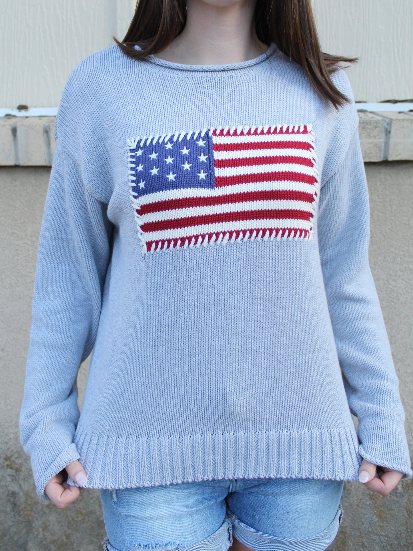 Miss America Top in Mist Gray