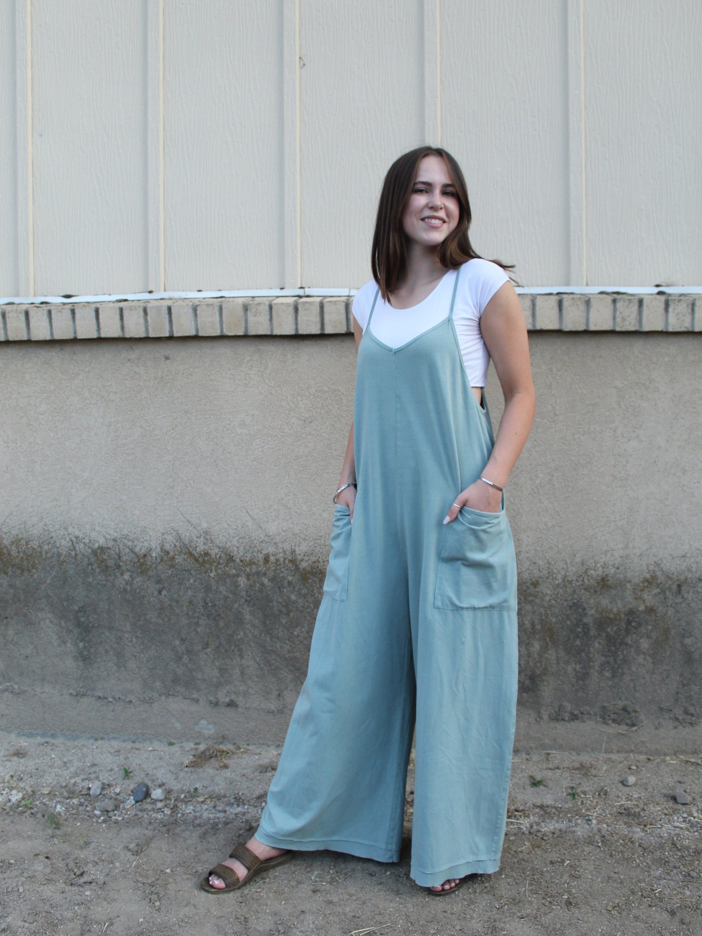 Across the Sea Wide Leg Jumpsuit