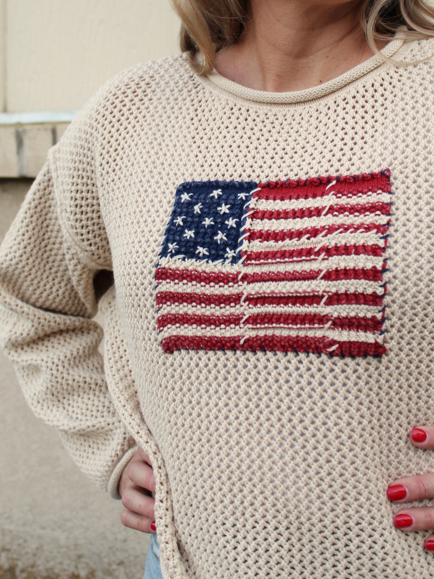 American Beauty Knit Top in Beige
