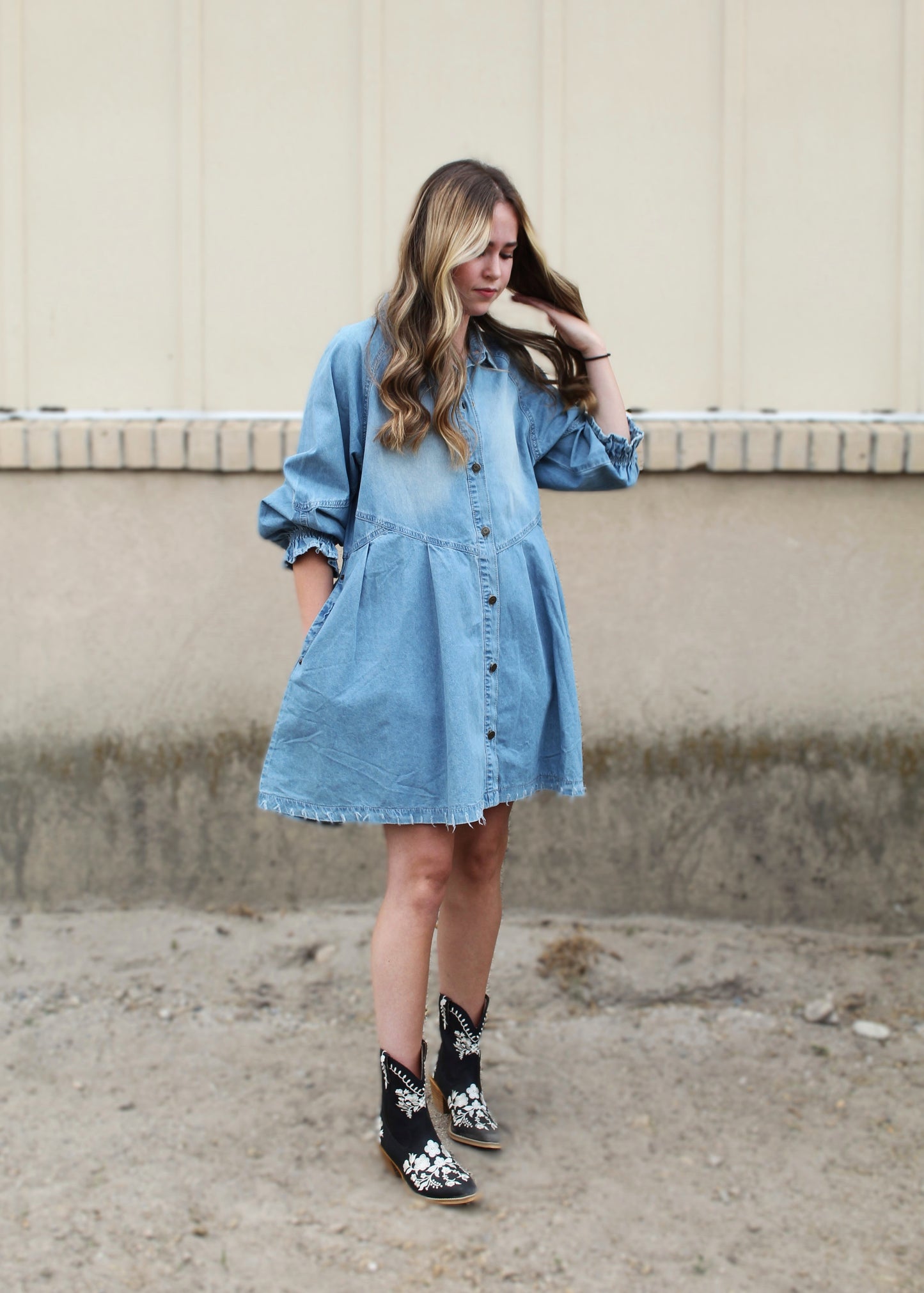 I Wanna Be Yours Denim Dress