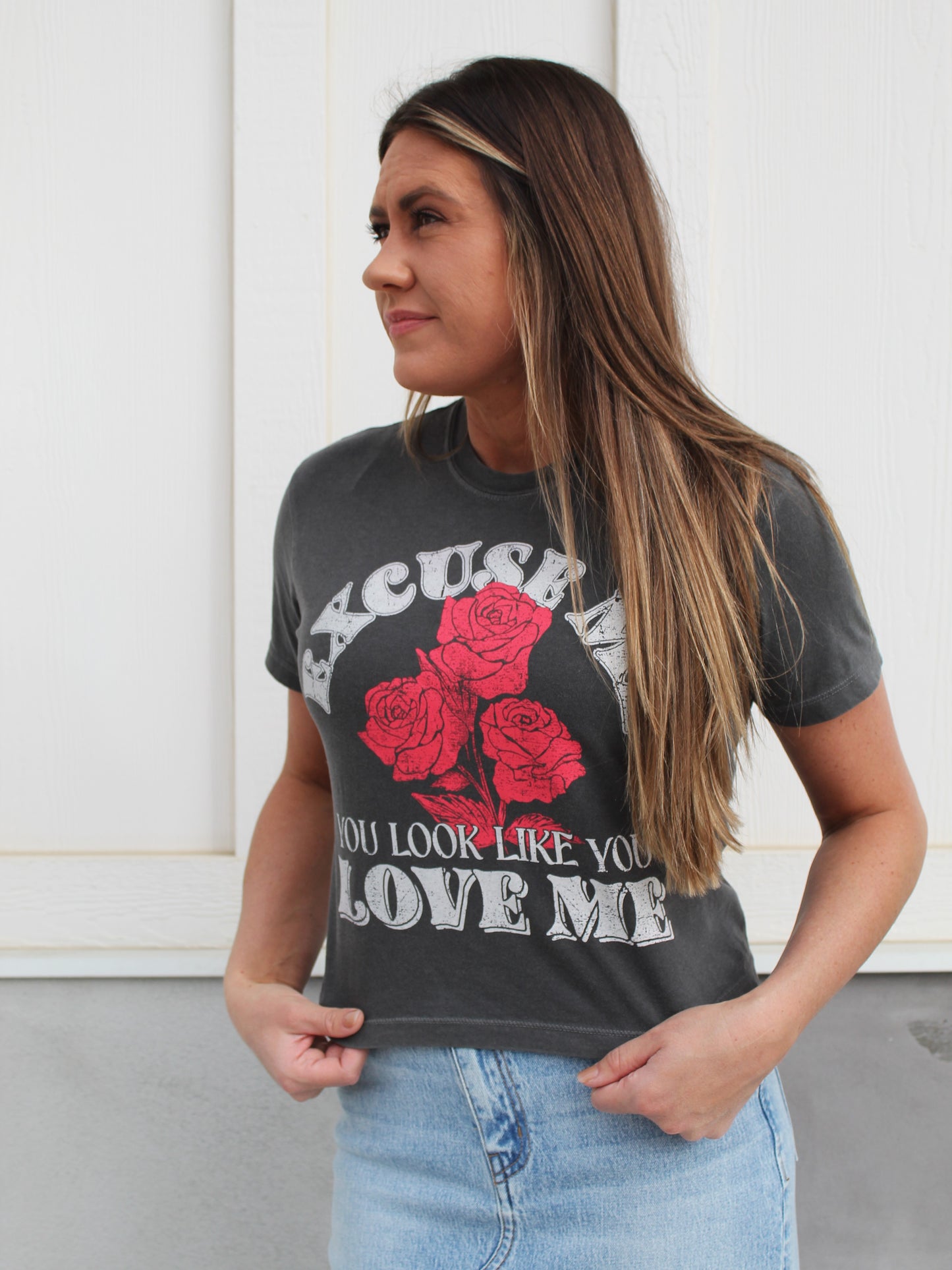 ‘You Look Like You Love Me’ Floral Graphic Tee