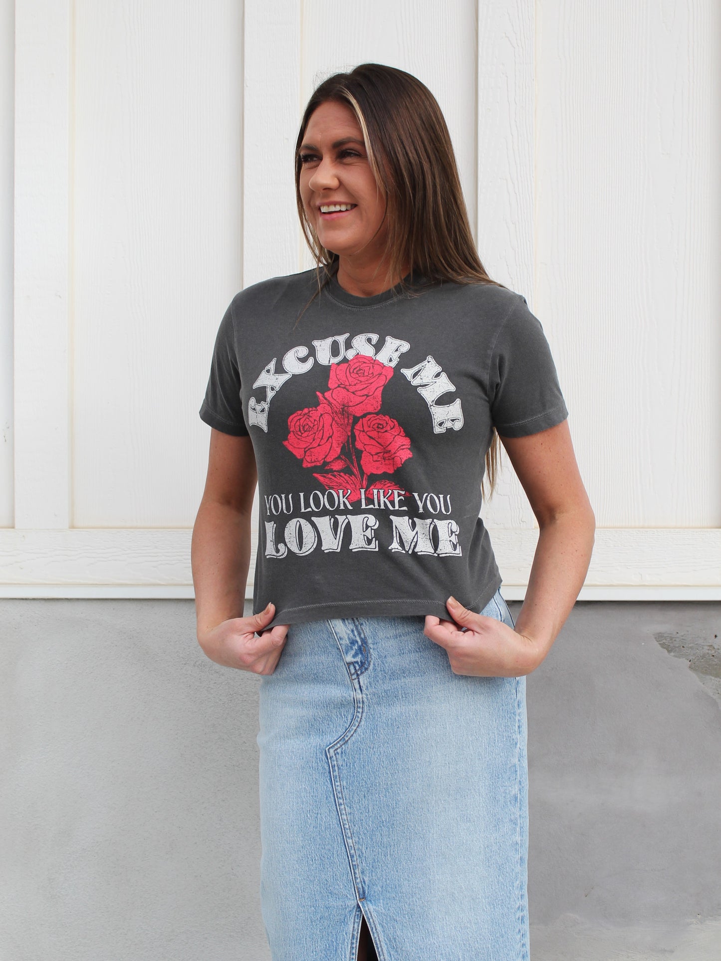 ‘You Look Like You Love Me’ Floral Graphic Tee