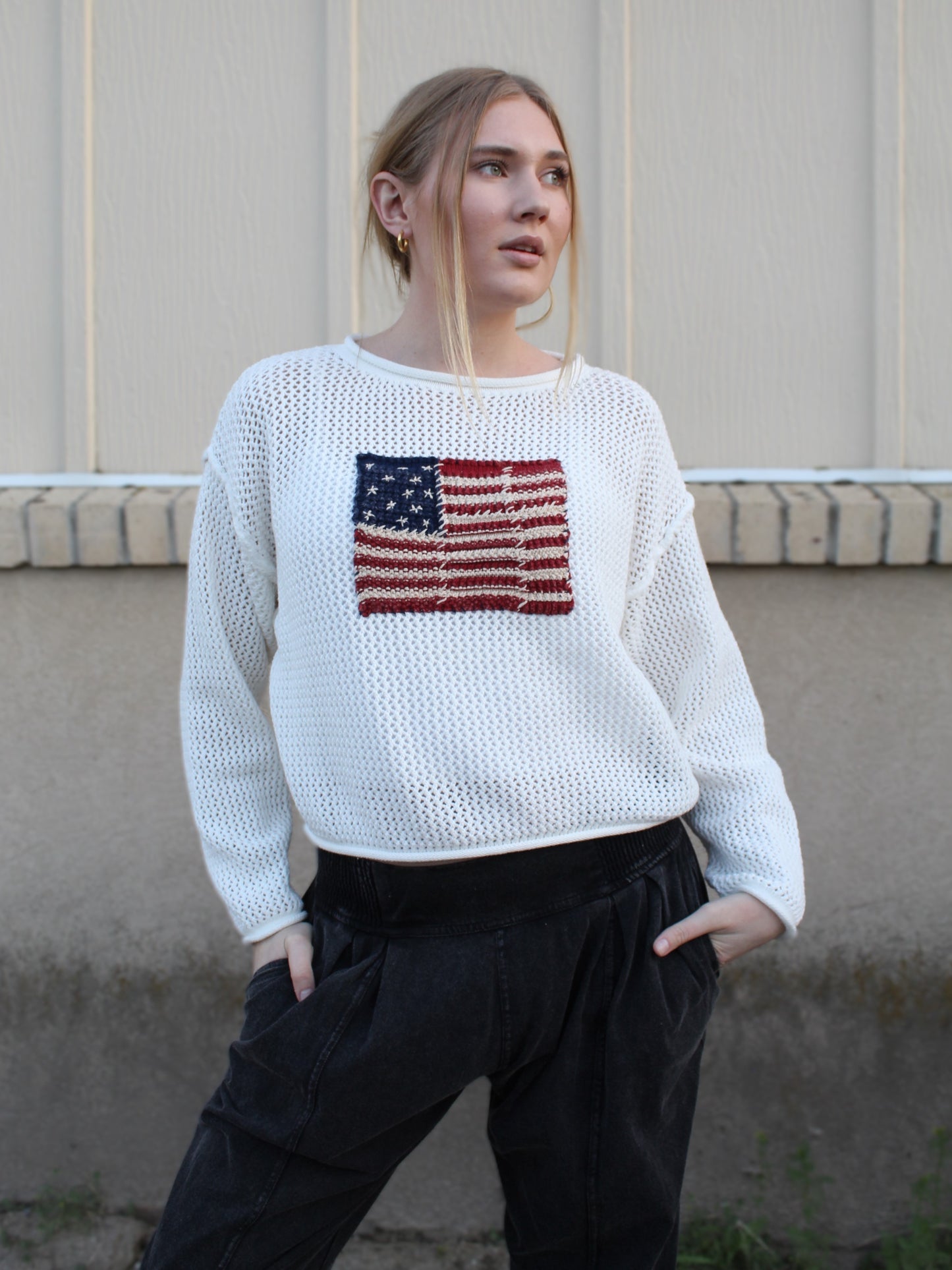 American Beauty Knit Top in White