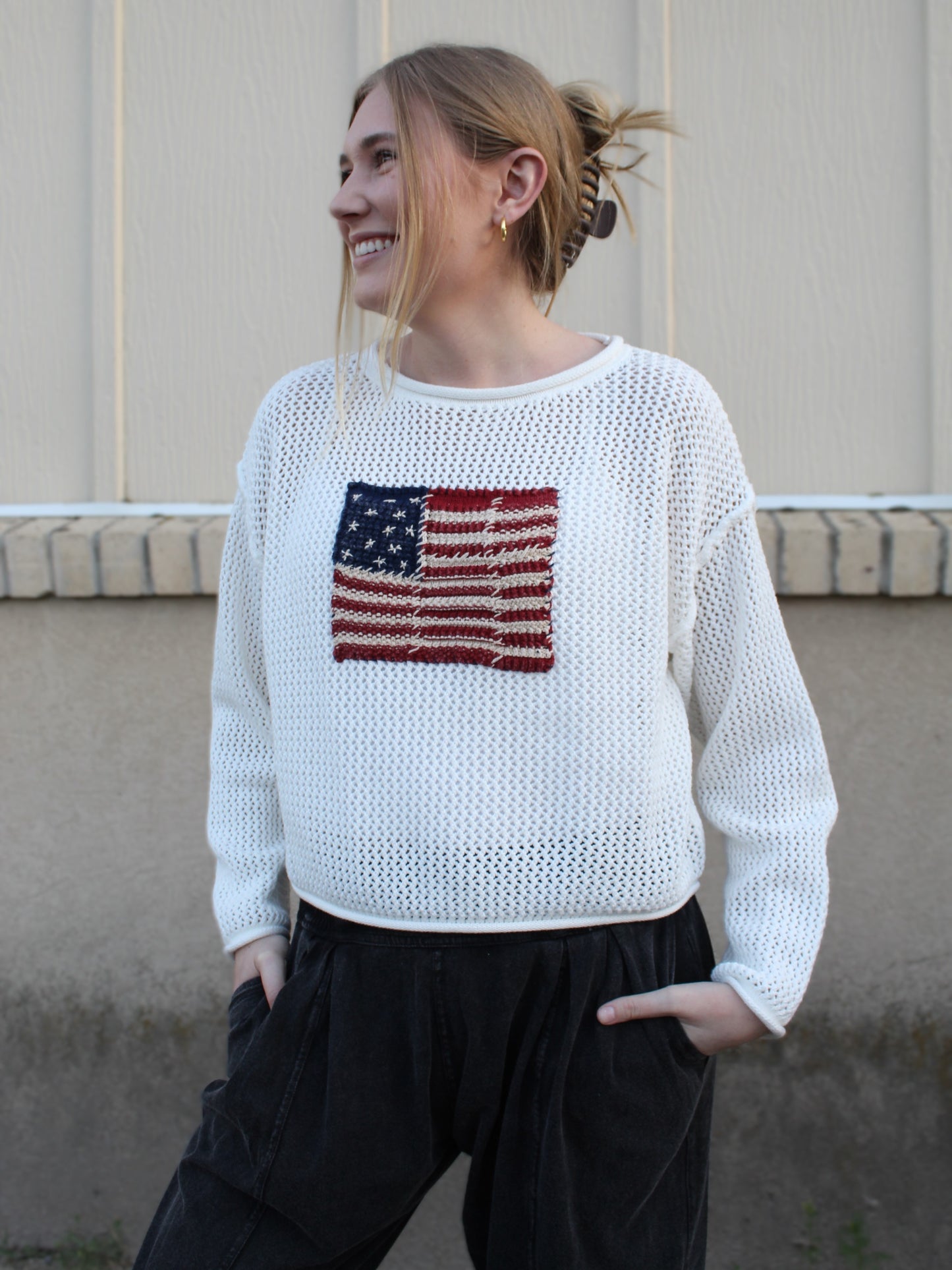 American Beauty Knit Top in White