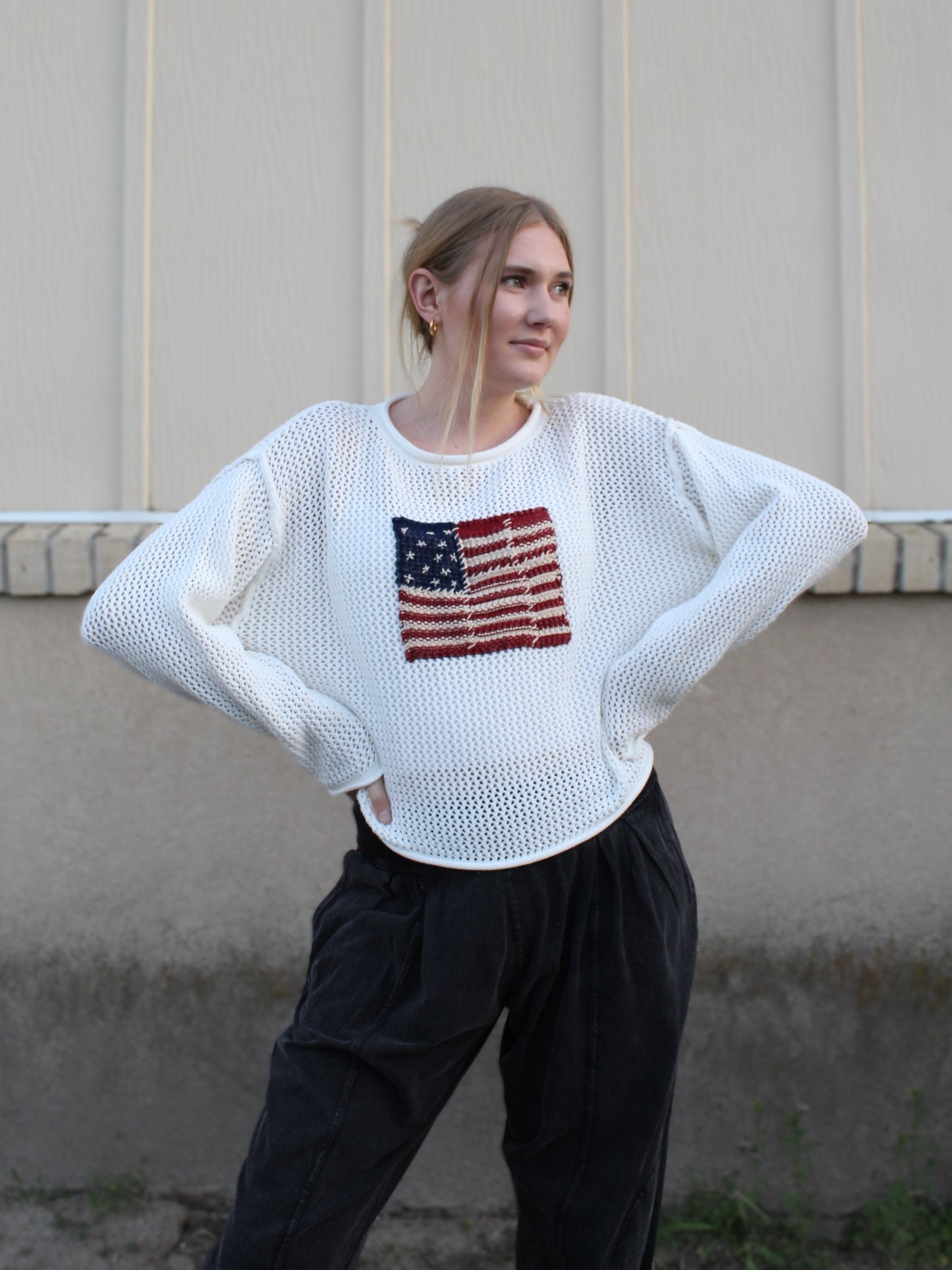 American Beauty Knit Top in White