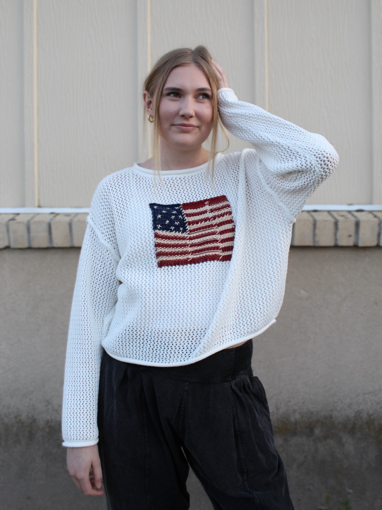 American Beauty Knit Top in White