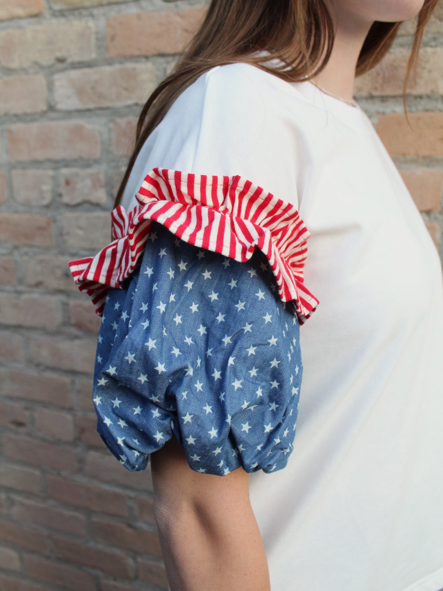 Patriotic Puff Sleeve Top