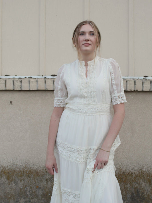 Boho Beauty Maxi Dress in Ivory