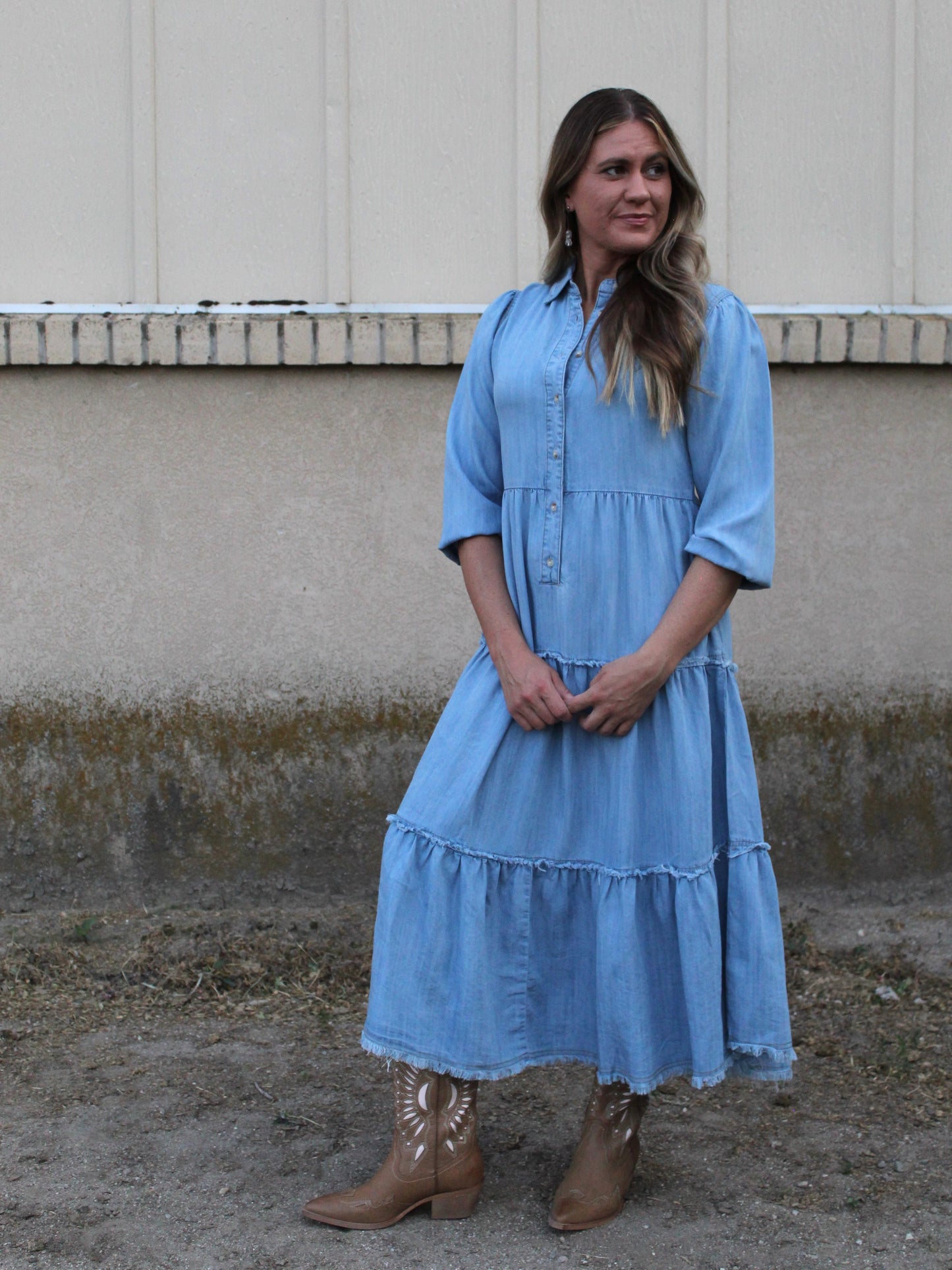 Countryside Denim Midi Dress