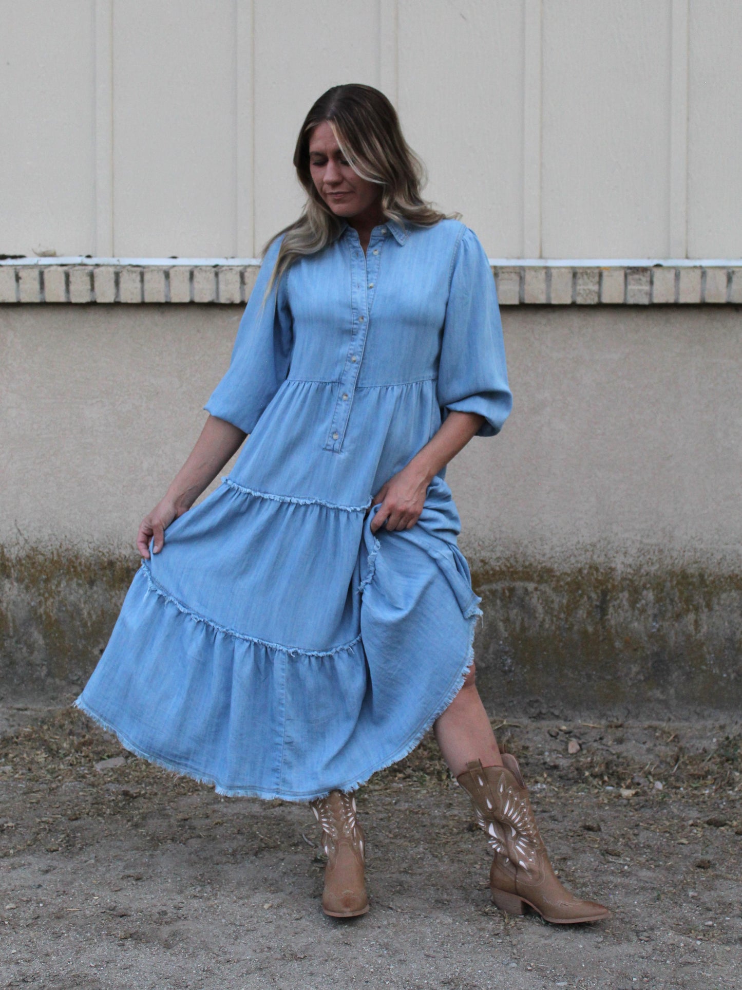 Countryside Denim Midi Dress