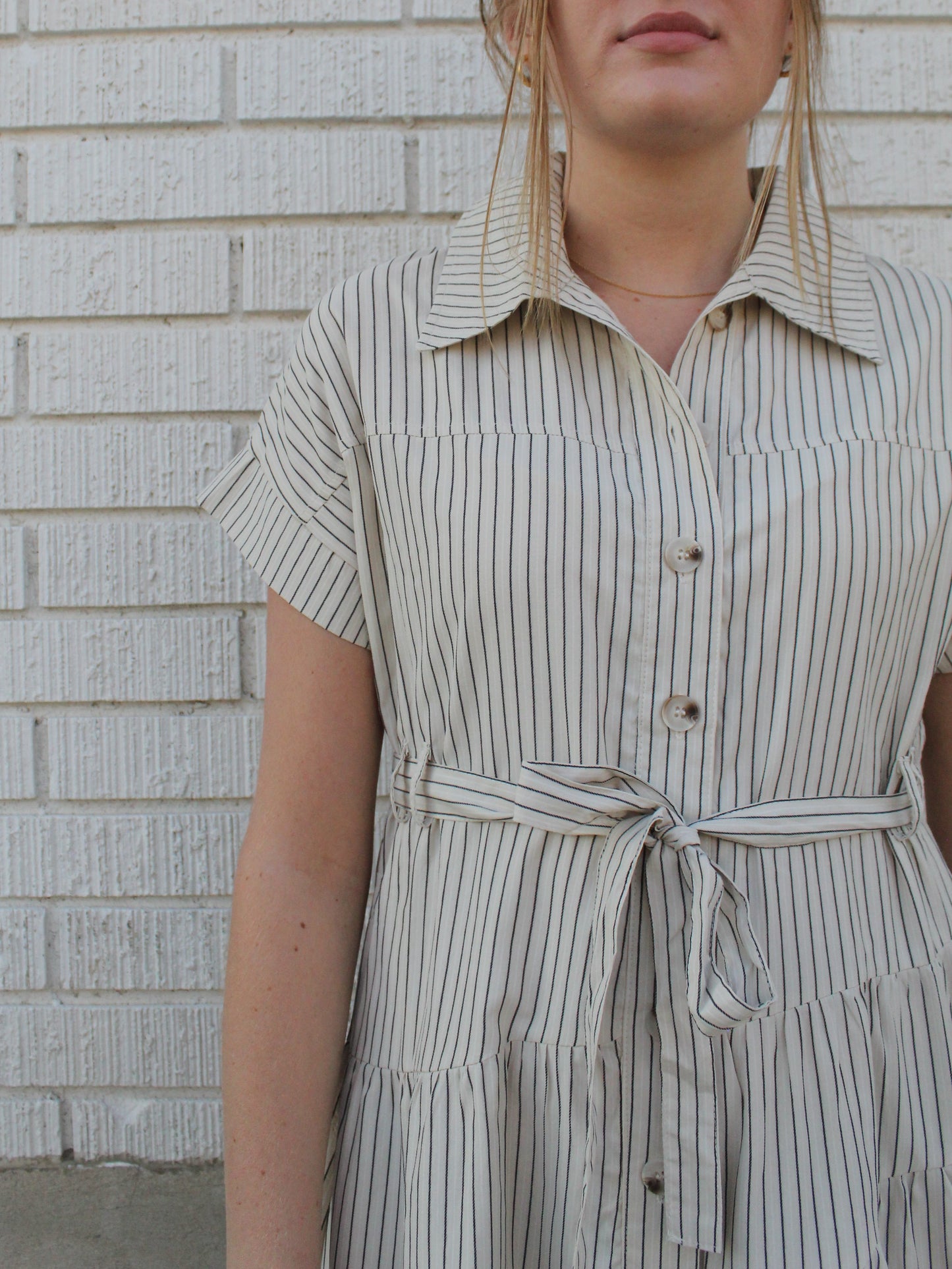 The Piper Striped Midi Dress