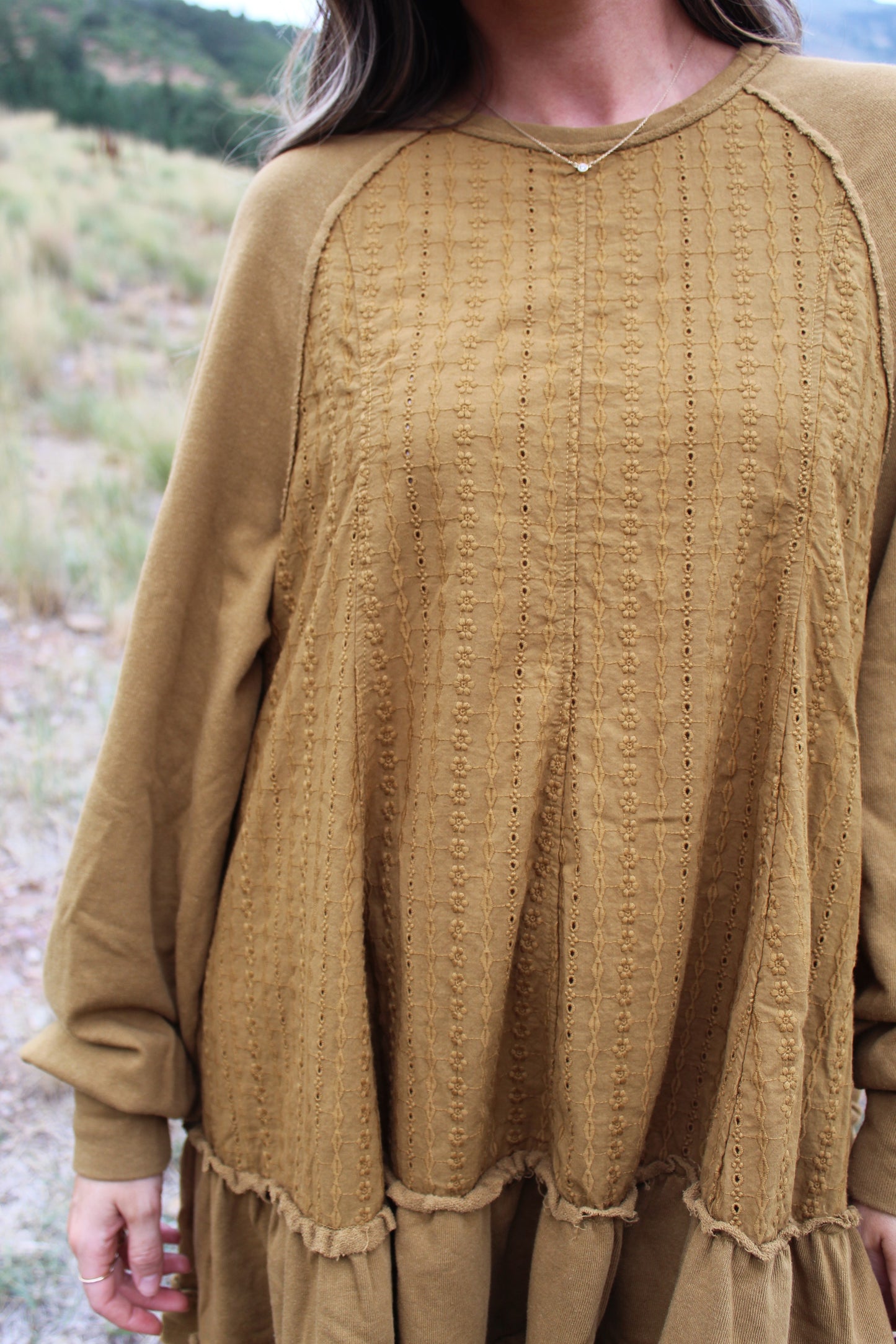 Best Intentions Raglan Dress in Buckthorn Brown