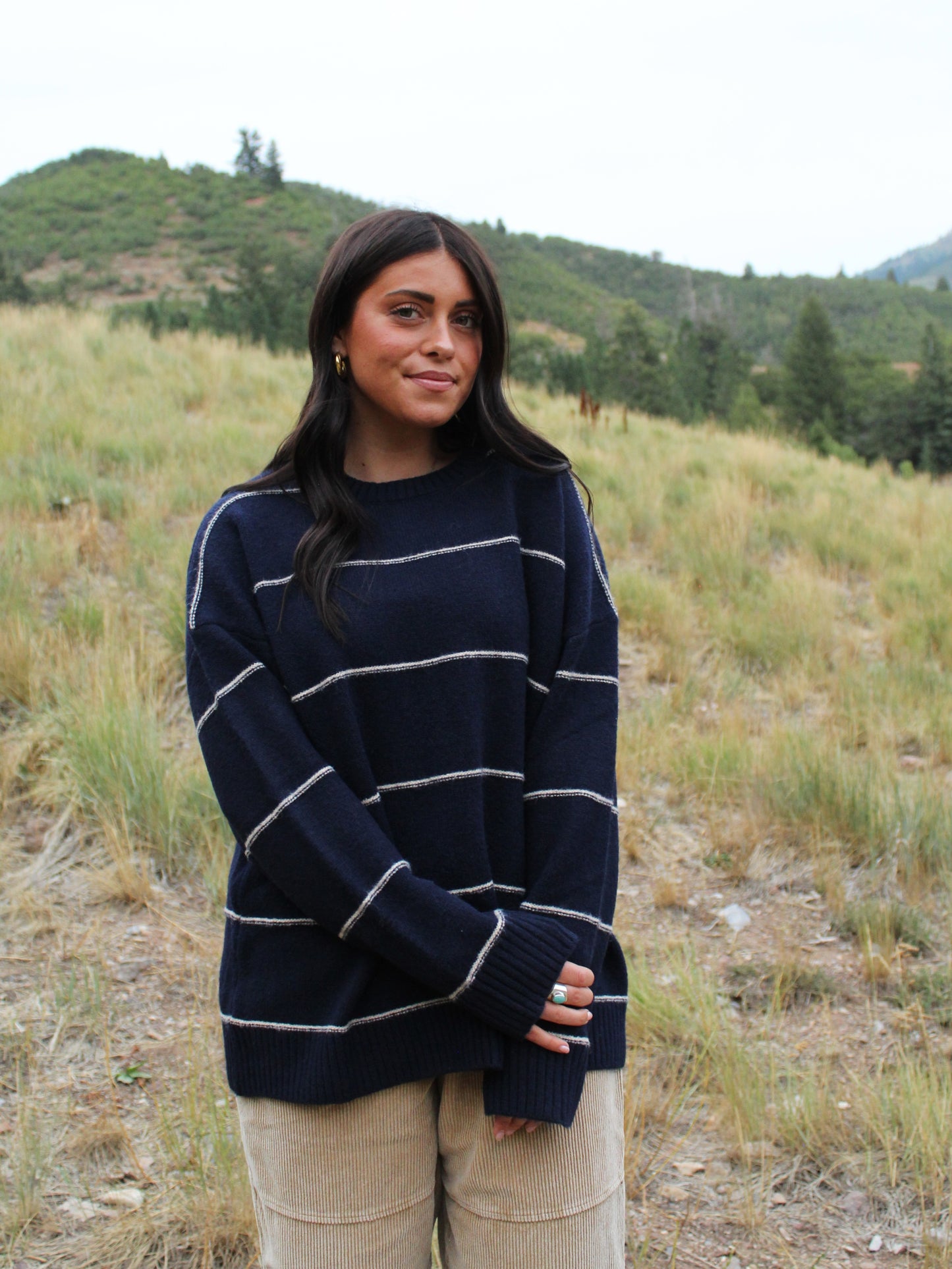 Cool and Cozy Striped Sweater Top